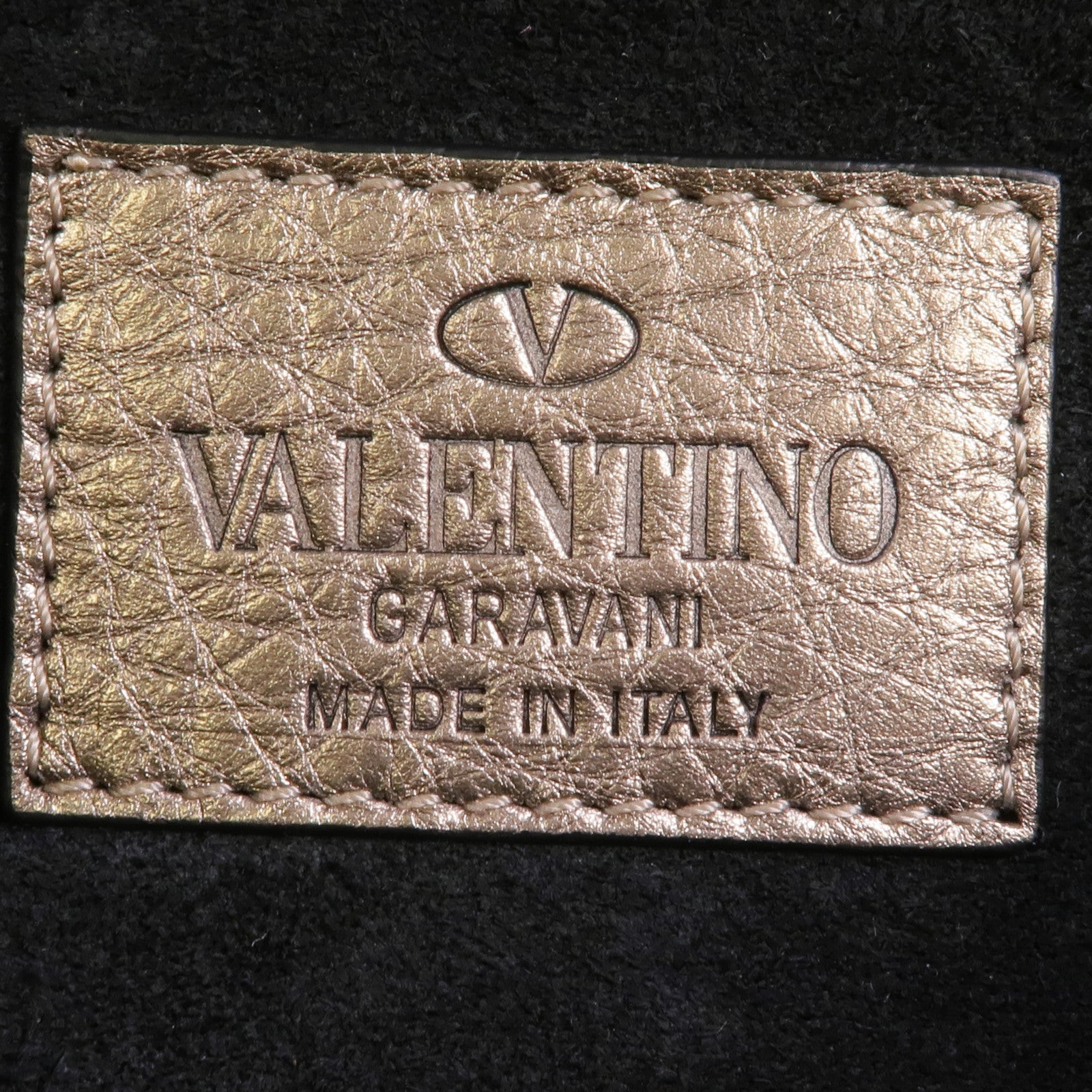 Valentino 牛皮皮革Chain Shoulder金扣鏈帶肩背袋