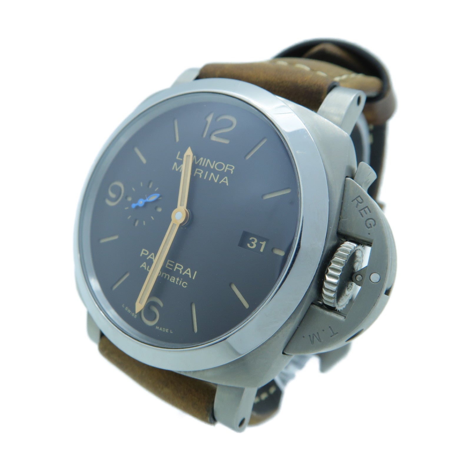 PANERAI Luminor Marina鈦手錶自動機芯黒色