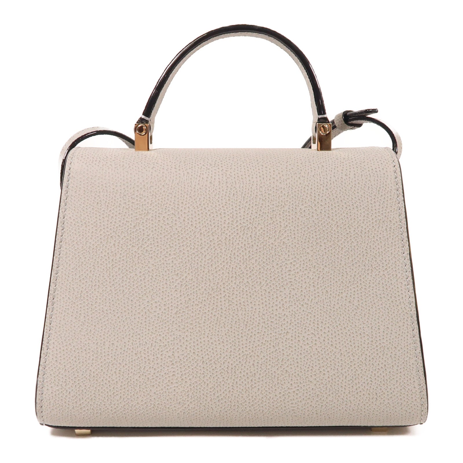 SELECTION 牛皮皮革Valextra Iside Top Handle Mini Bag金扣手挽肩背兩用袋