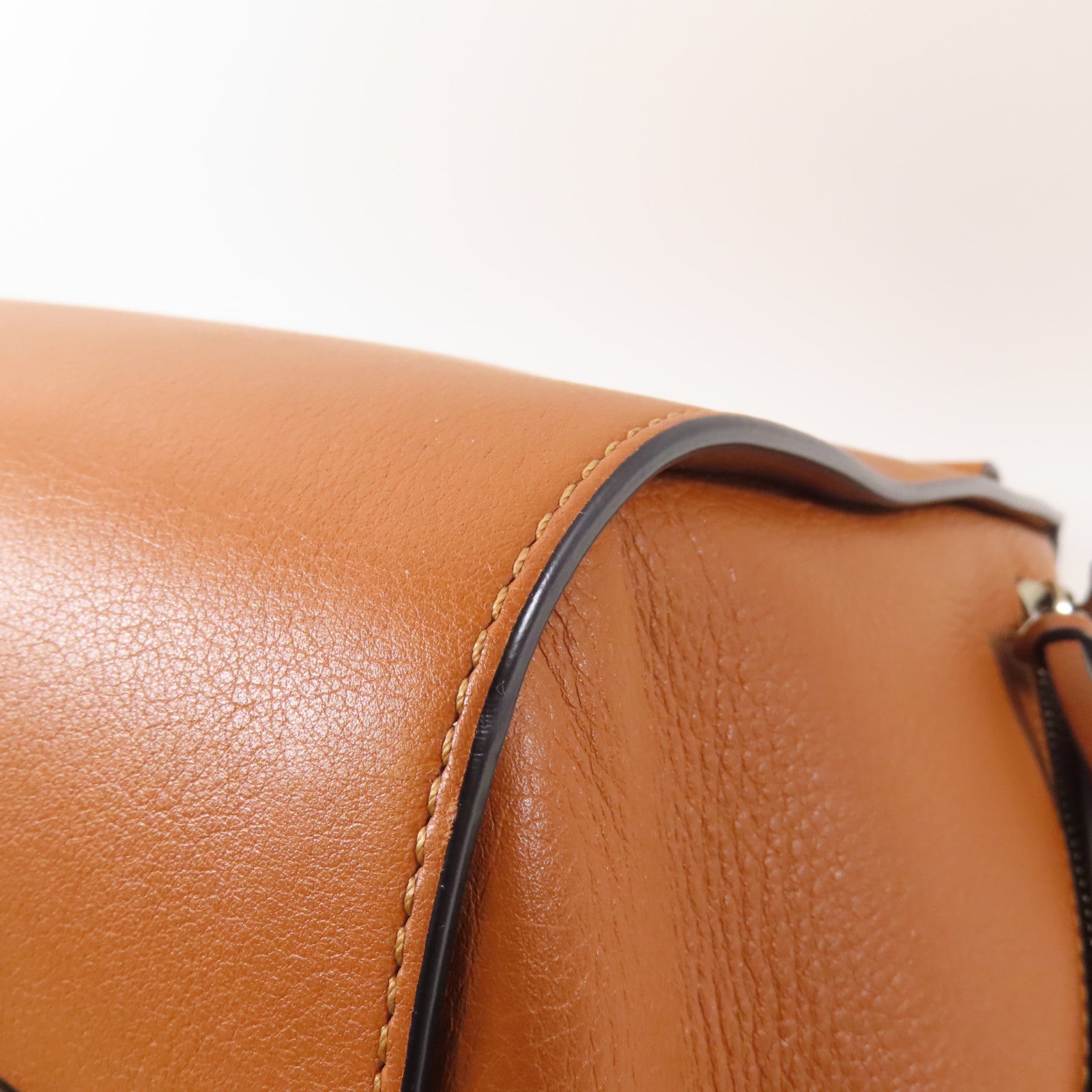 LOEWE 牛皮皮革Hammock銀扣手挽肩背兩用袋啡色