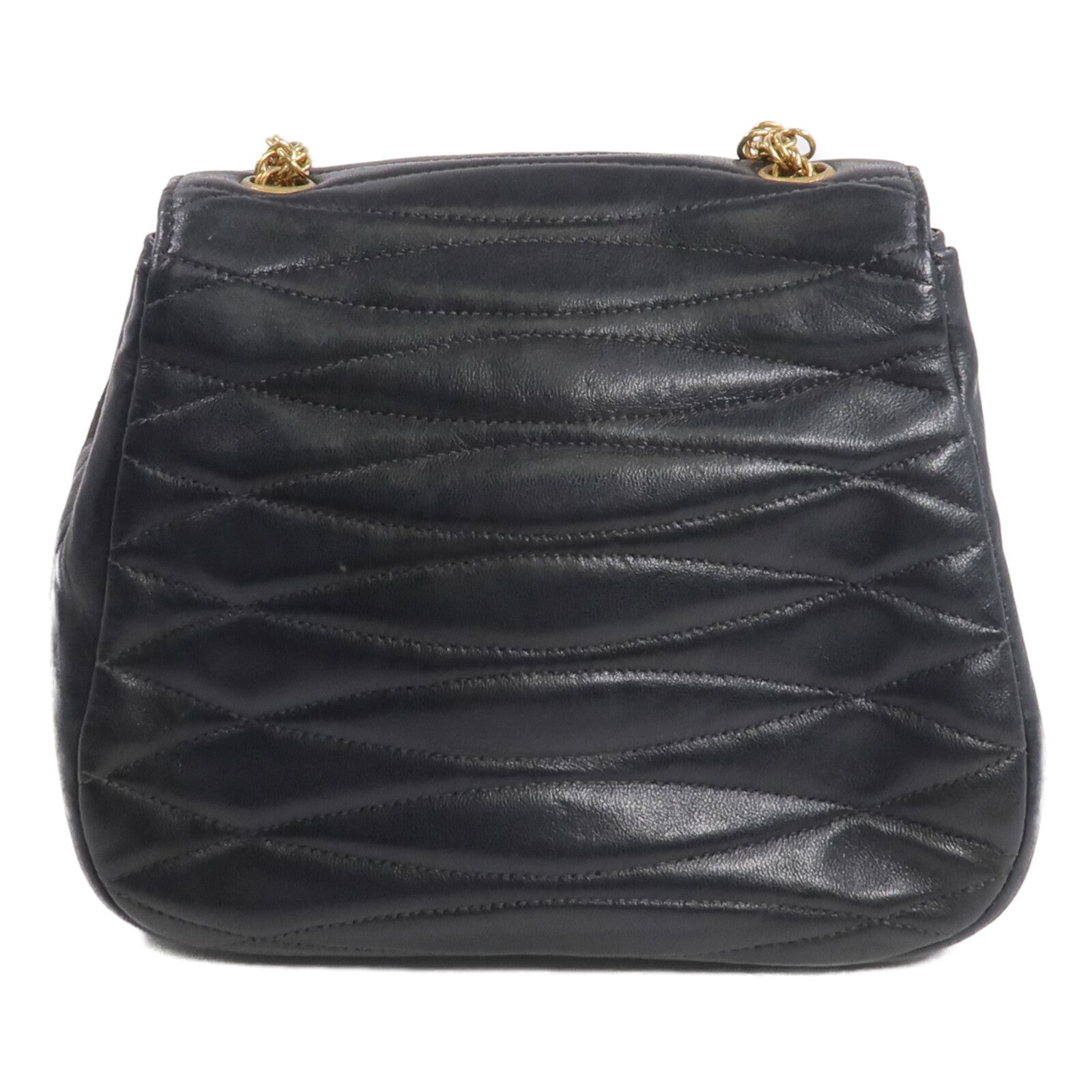 CHANEL 羊皮皮革Chain Shoulder金扣鏈帶肩背袋