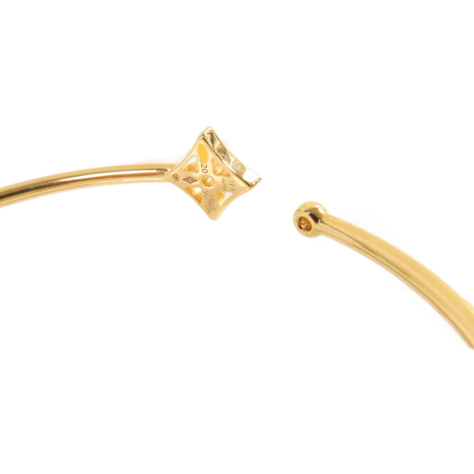 LOUIS VUITTON 18K黃金Idylle Blossom Twist Bracelet手鐲#17.5