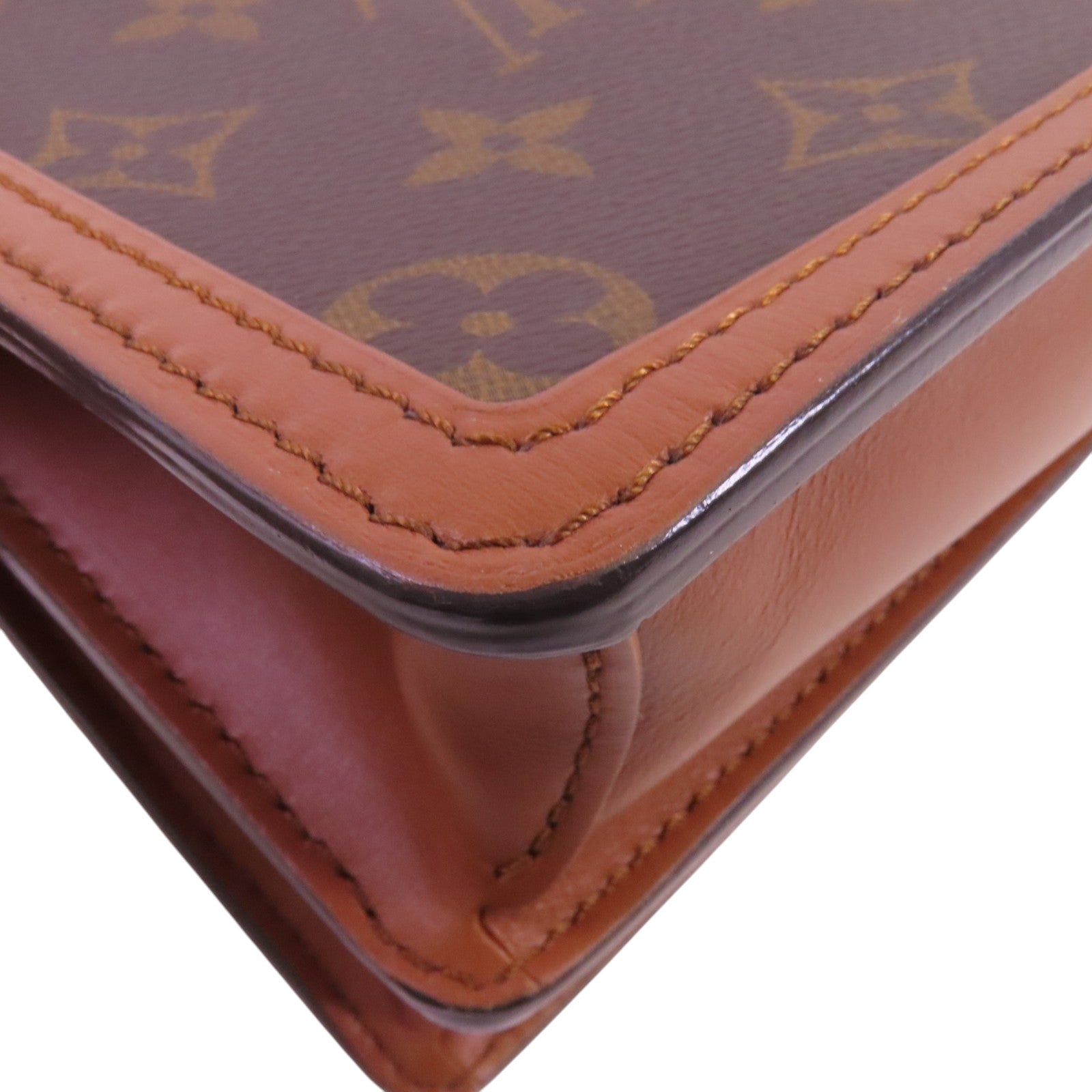 LOUIS VUITTON Monogram Reverse Mini Dauphine金扣肩背袋