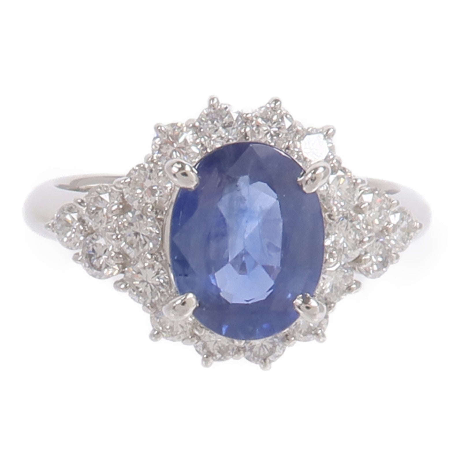 JEWELRY PT900鉑金Sapphire Diamond Ring藍寶石鑽石戒指