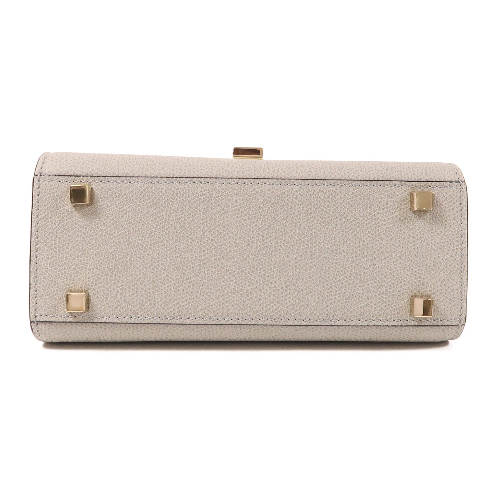 SELECTION 牛皮皮革Valextra Iside Top Handle Mini Bag金扣手挽肩背兩用袋