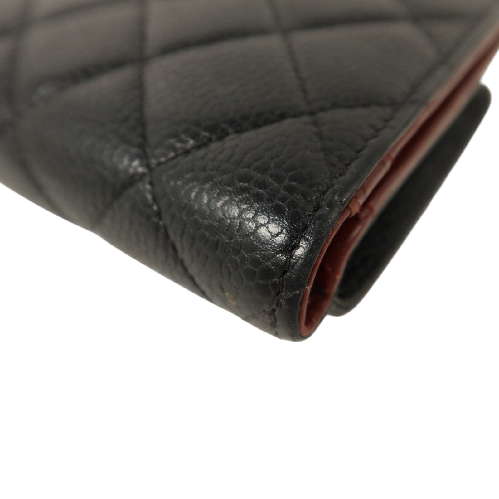 CHANEL 牛皮皮革Wallet銀扣長錢包