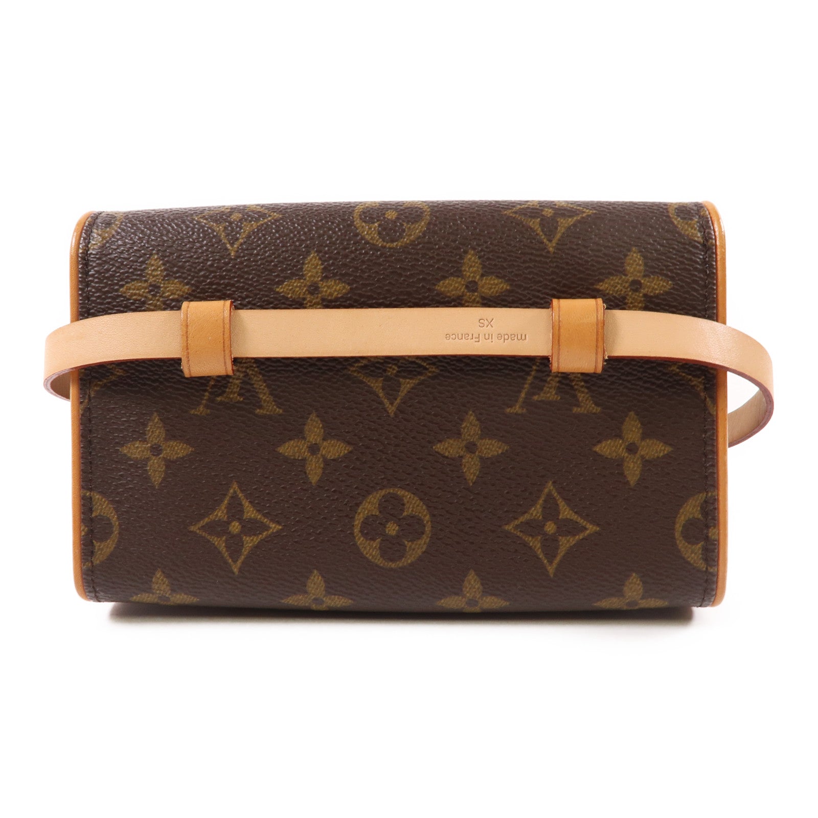 LOUIS VUITTON Monogram Pochette Florentine XS金扣腰包棕色