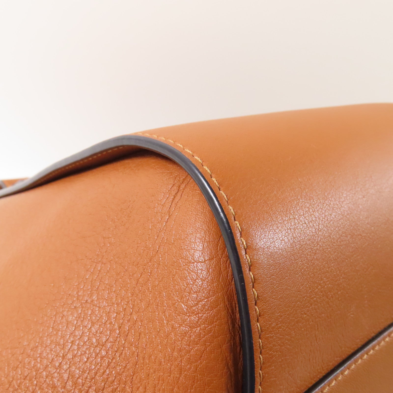 LOEWE 牛皮皮革Hammock銀扣手挽肩背兩用袋啡色