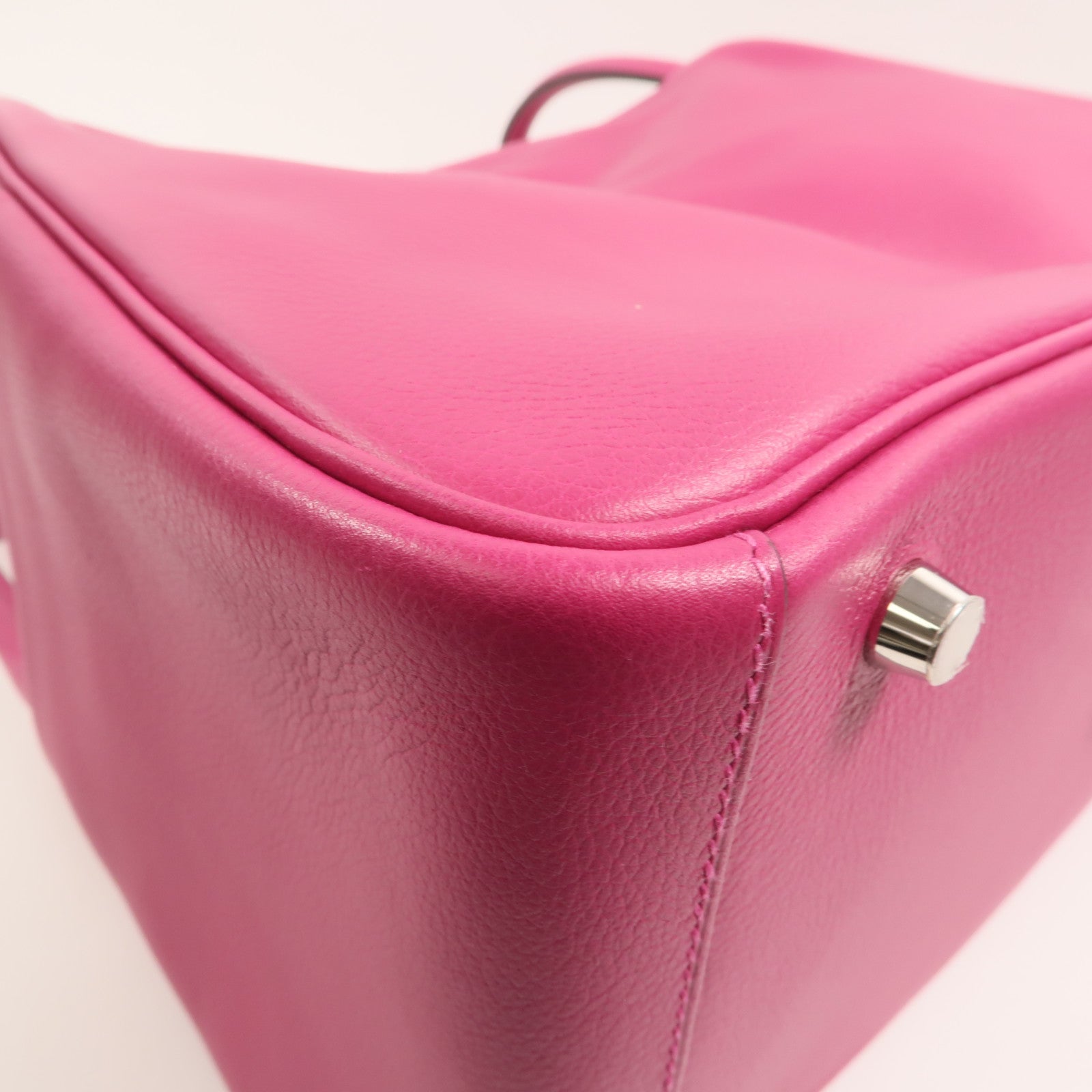 HERMES Evercolor皮革Lindy 30手挽肩背兩用袋Rose Pourpre