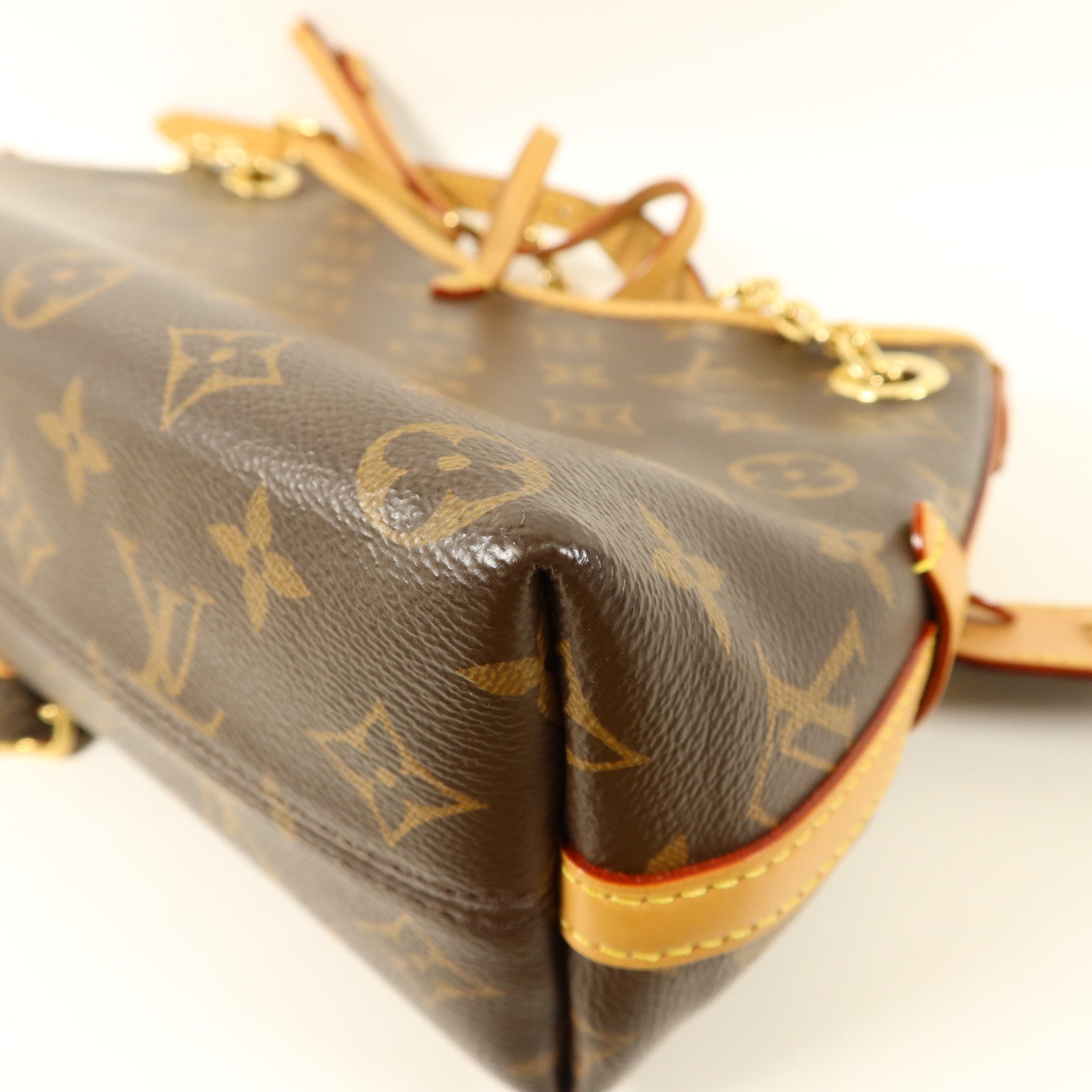 LOUIS VUITTON Monogram Carry All BB金扣鏈帶肩背袋