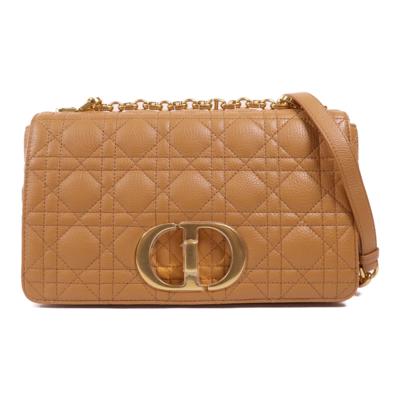 Dior 牛皮皮革Caro Medium金扣肩背袋