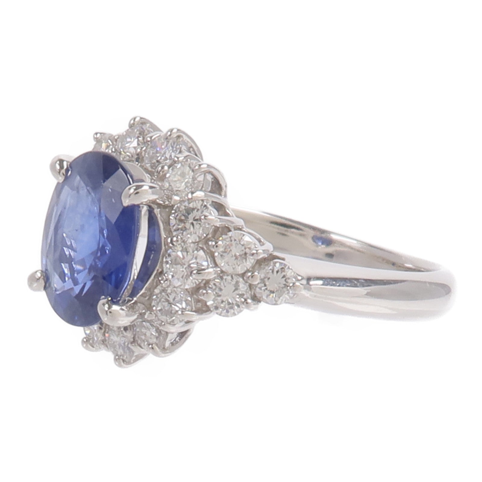 JEWELRY PT900鉑金Sapphire Diamond Ring藍寶石鑽石戒指