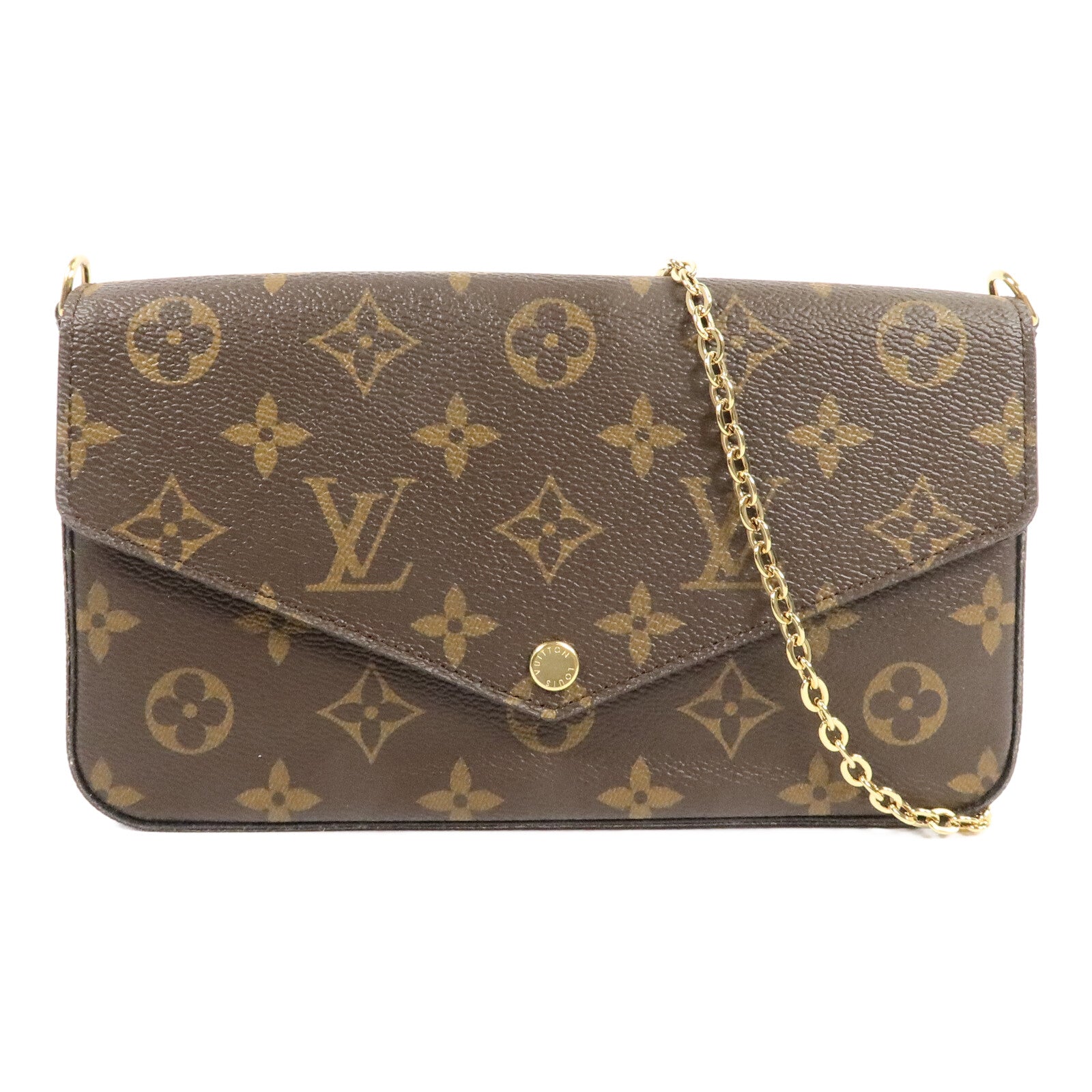 LOUIS VUITTON Monogram Pochette Felicie鏈帶肩背袋