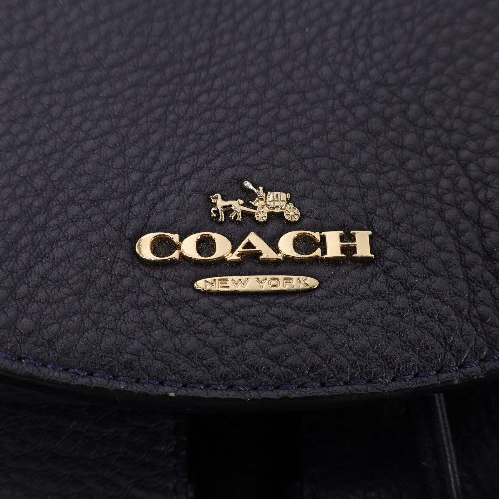COACH 牛皮皮革Backpack銀扣背包