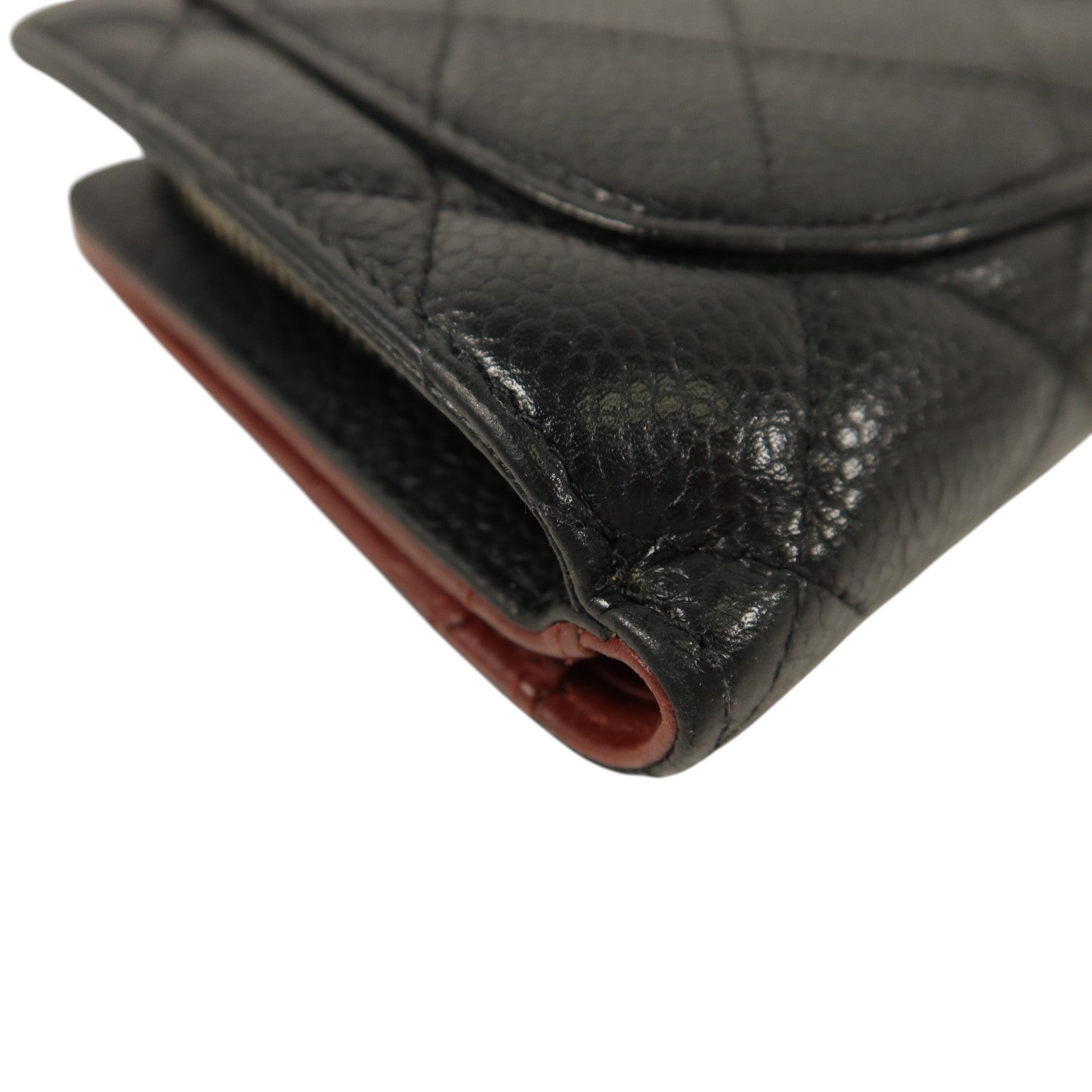 CHANEL 牛皮皮革Wallet銀扣長錢包