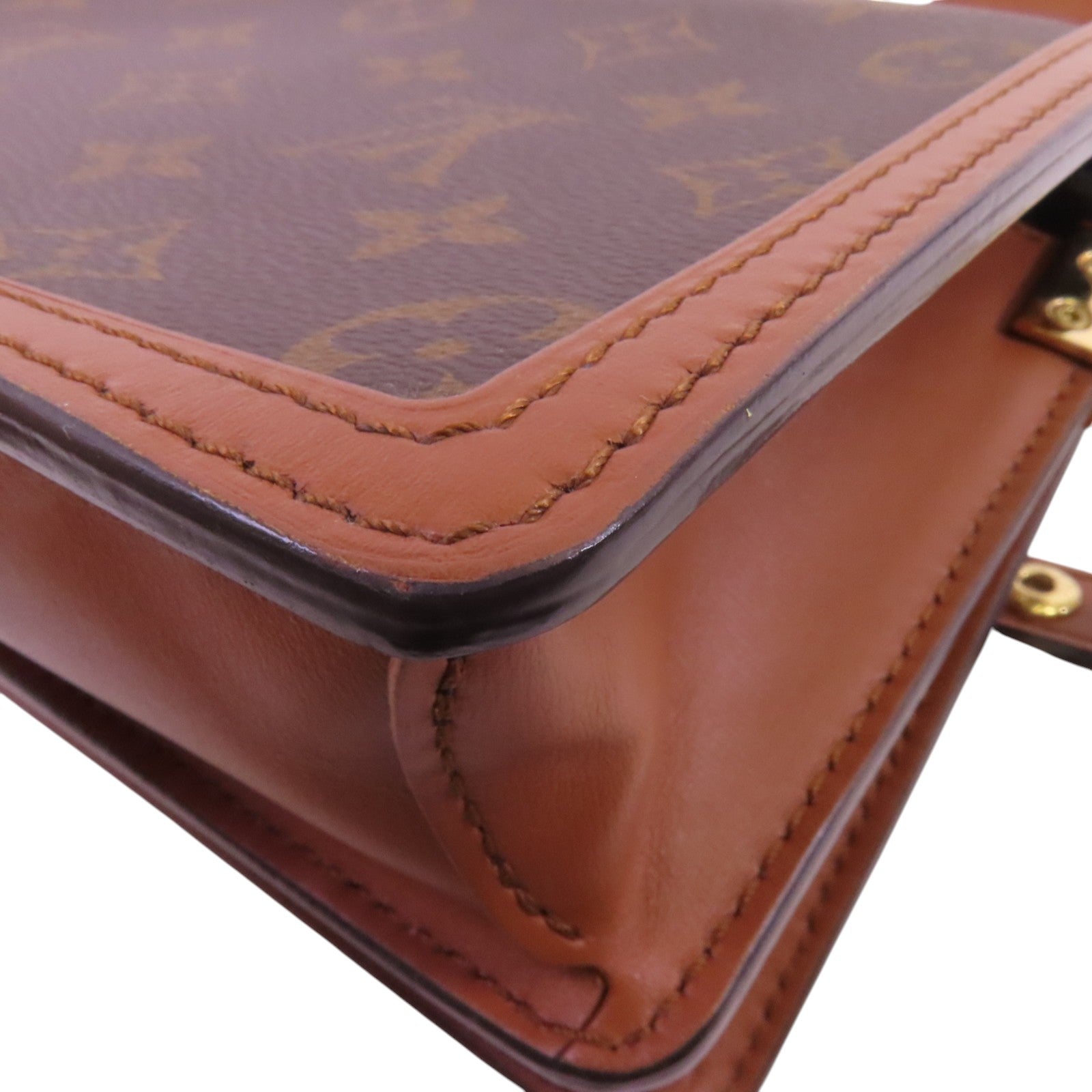 LOUIS VUITTON Monogram Reverse Mini Dauphine金扣肩背袋