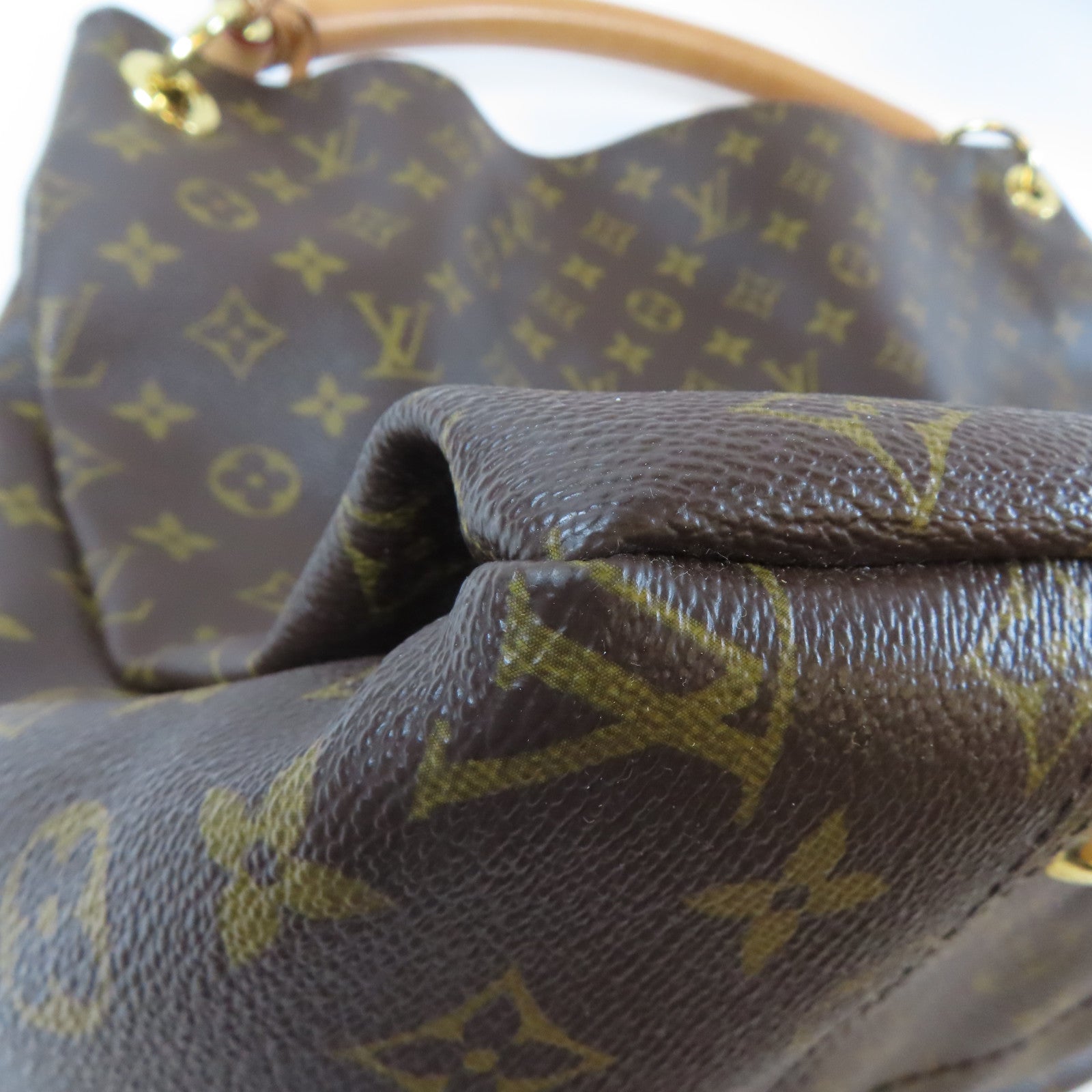 LOUIS VUITTON Monogram Artsy GM金扣肩背袋啡色