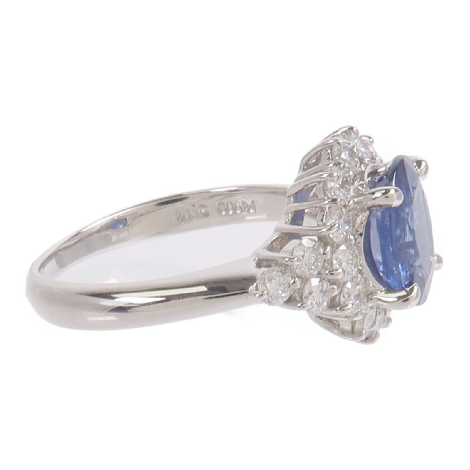 JEWELRY PT900鉑金Sapphire Diamond Ring藍寶石鑽石戒指