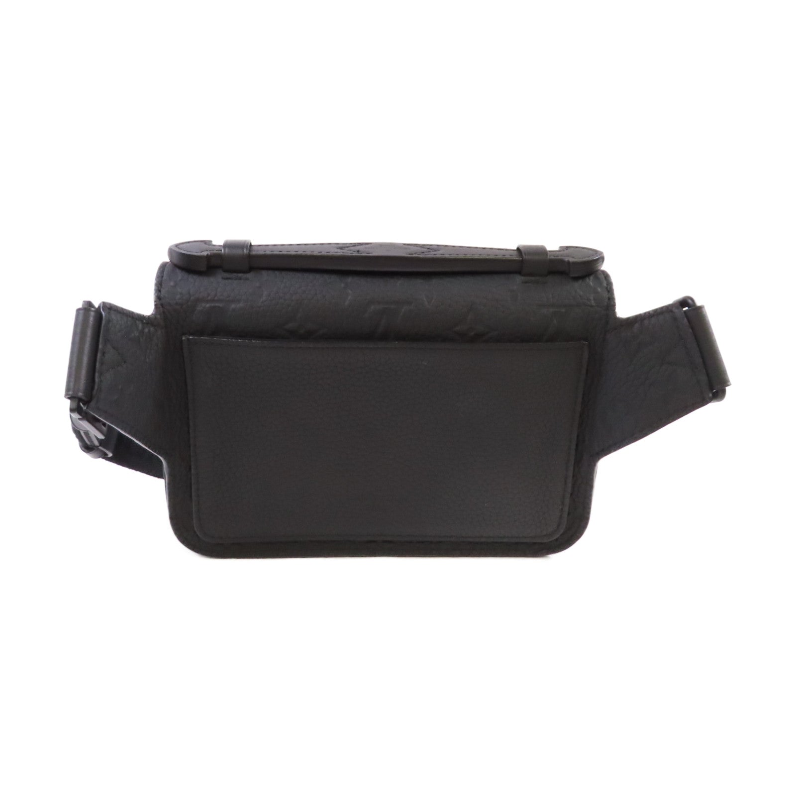 LOUIS VUITTON Monogram Taurillon S Lock Sling Bag肩背袋黑色