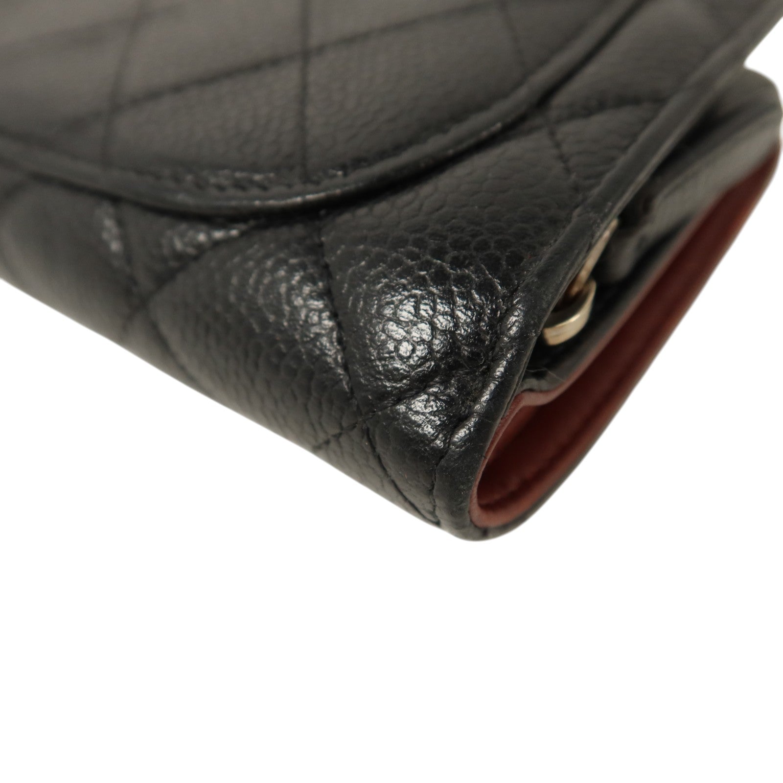 CHANEL 牛皮皮革Wallet銀扣長錢包