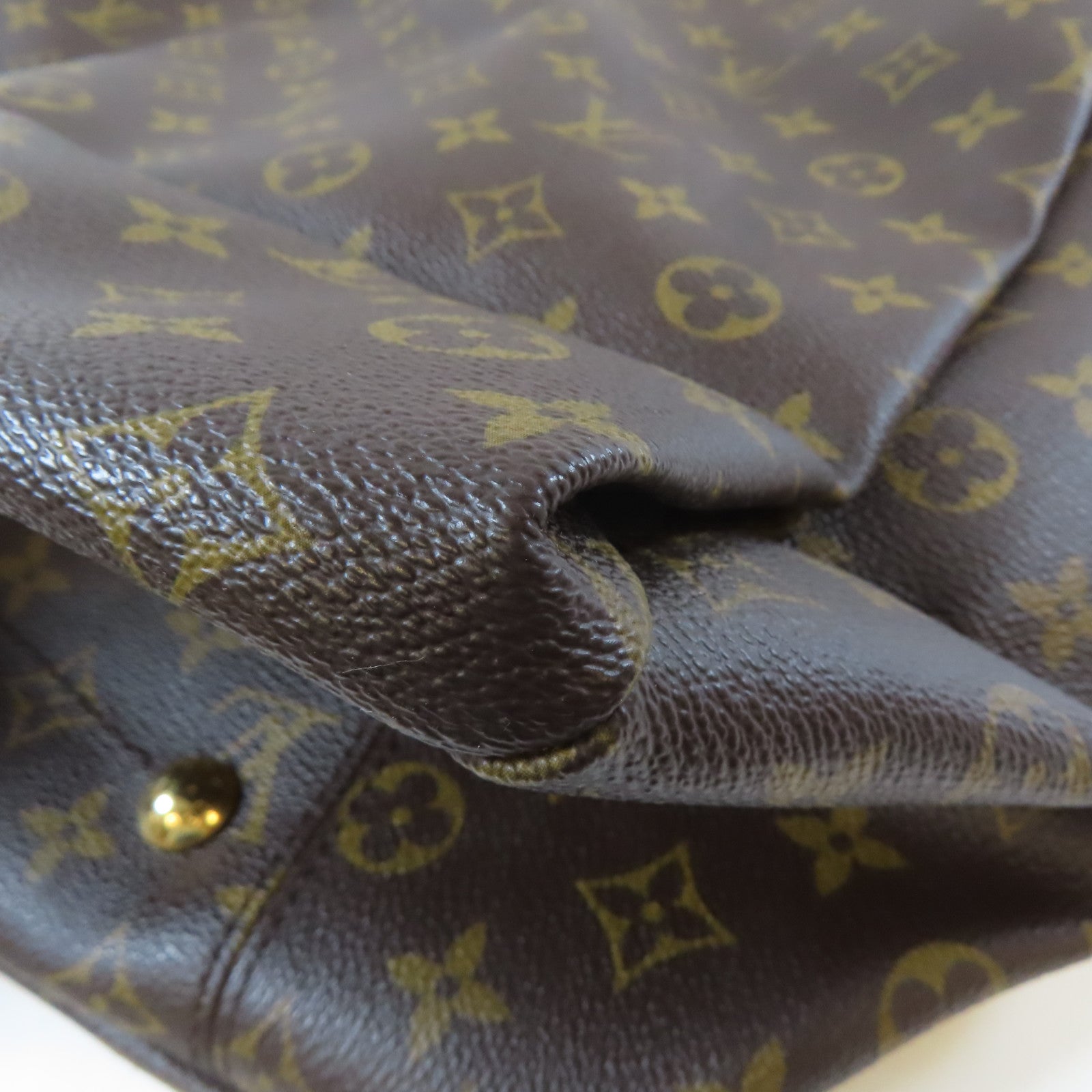 LOUIS VUITTON Monogram Artsy GM金扣肩背袋啡色