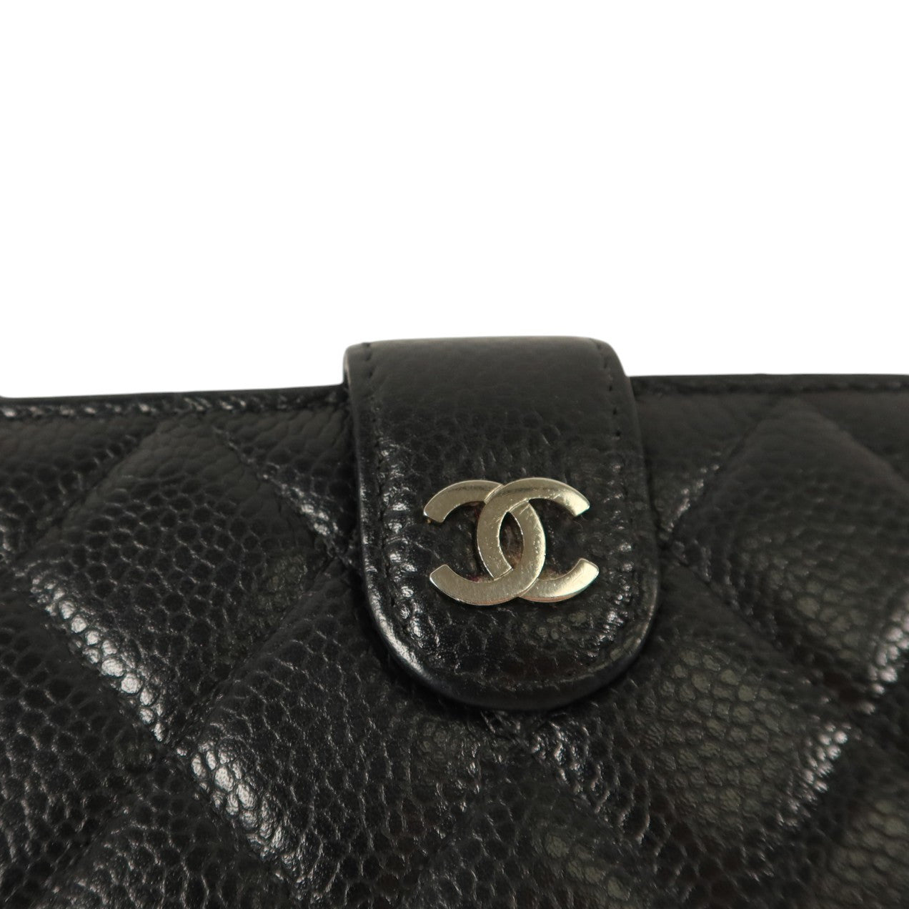 CHANEL 牛皮皮革Wallet銀扣長錢包