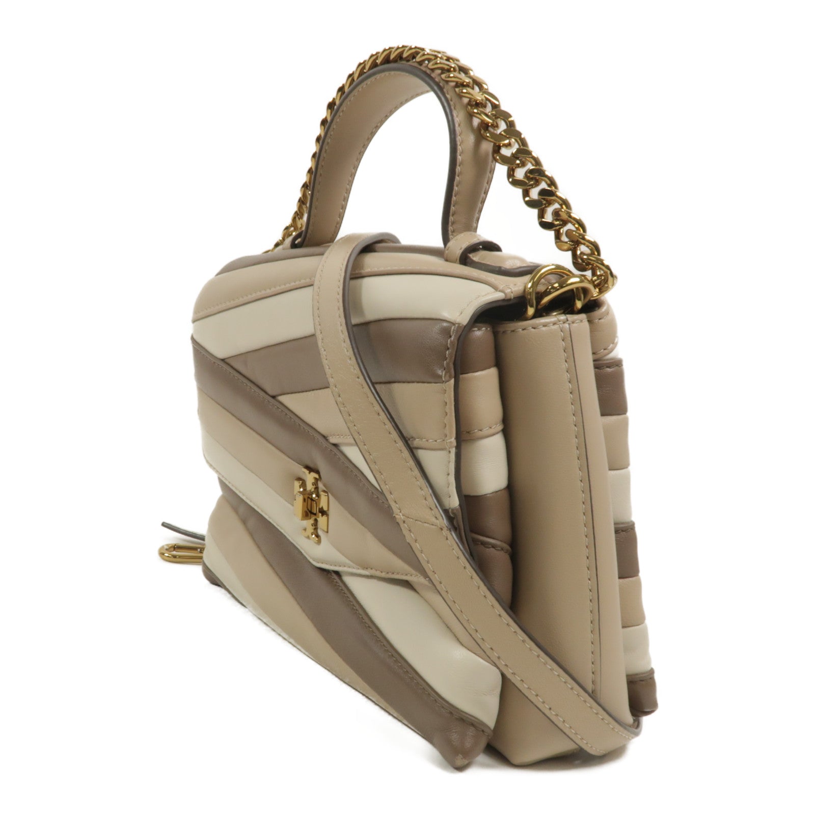 Tory Burch 羊皮皮革Kira Chevron Colorblock手挽肩背兩用袋