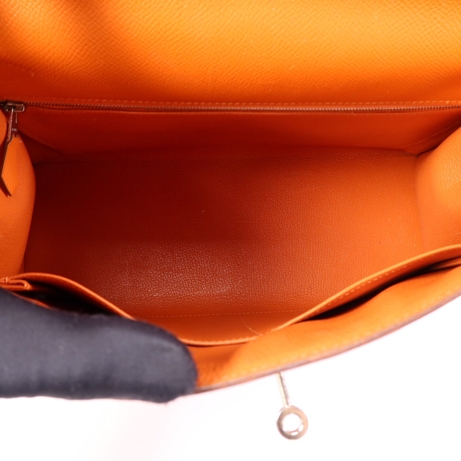 HERMES Epsom皮革Kelly 32手挽肩背兩用袋Orange