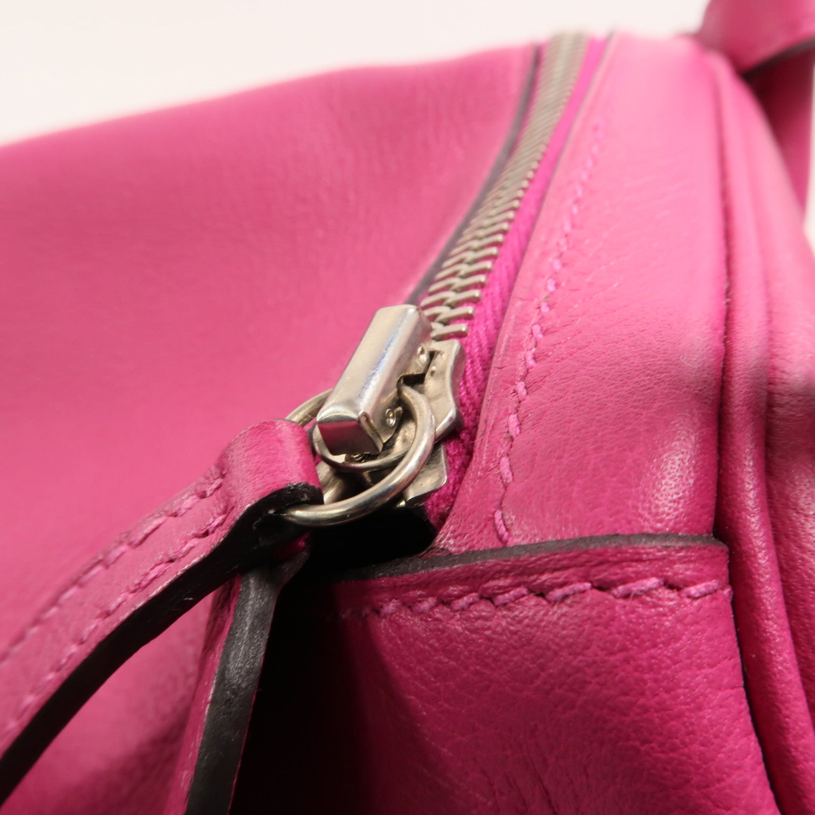 HERMES Evercolor皮革Lindy 30手挽肩背兩用袋Rose Pourpre