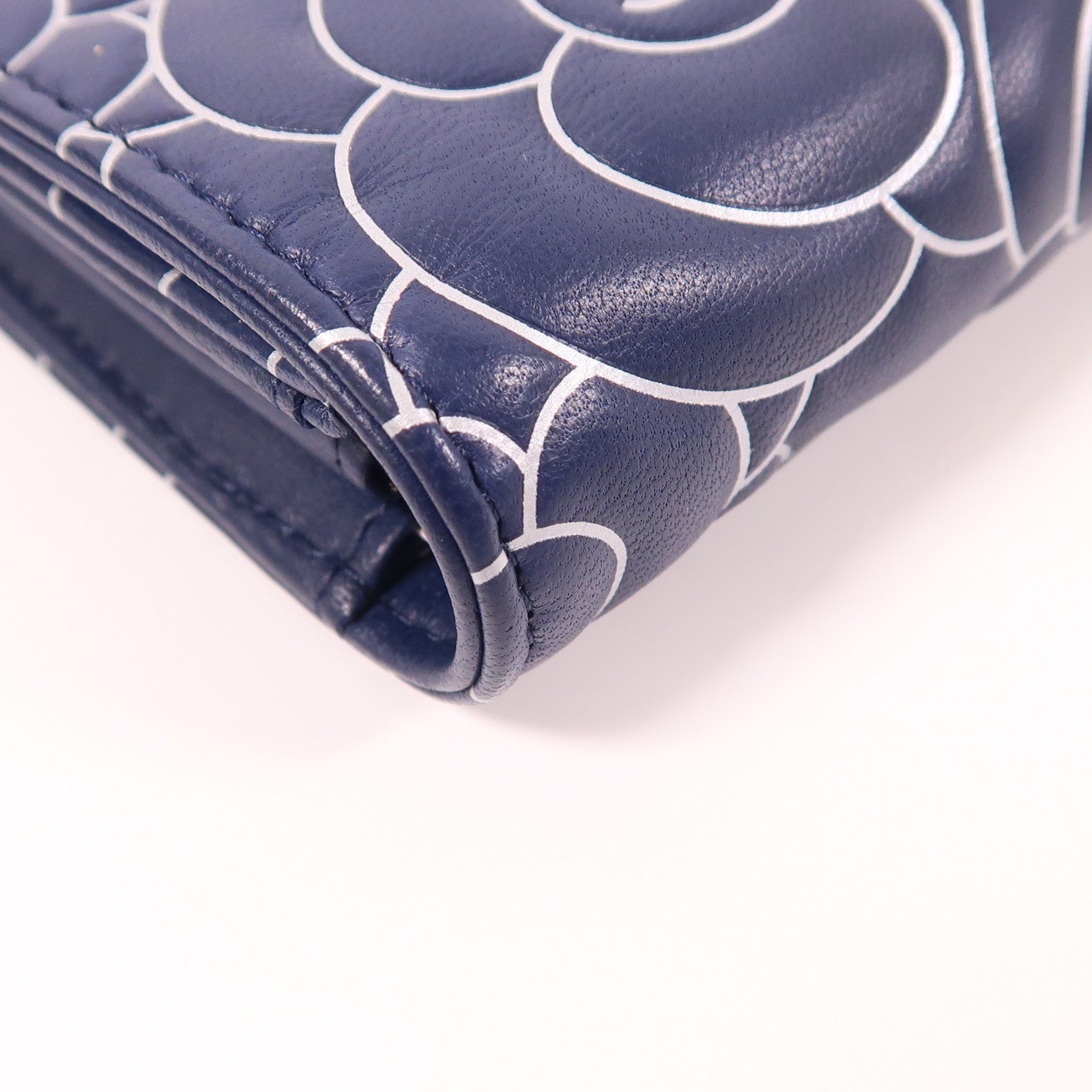 CHANEL 牛皮皮革Long Wallet銀扣長錢包