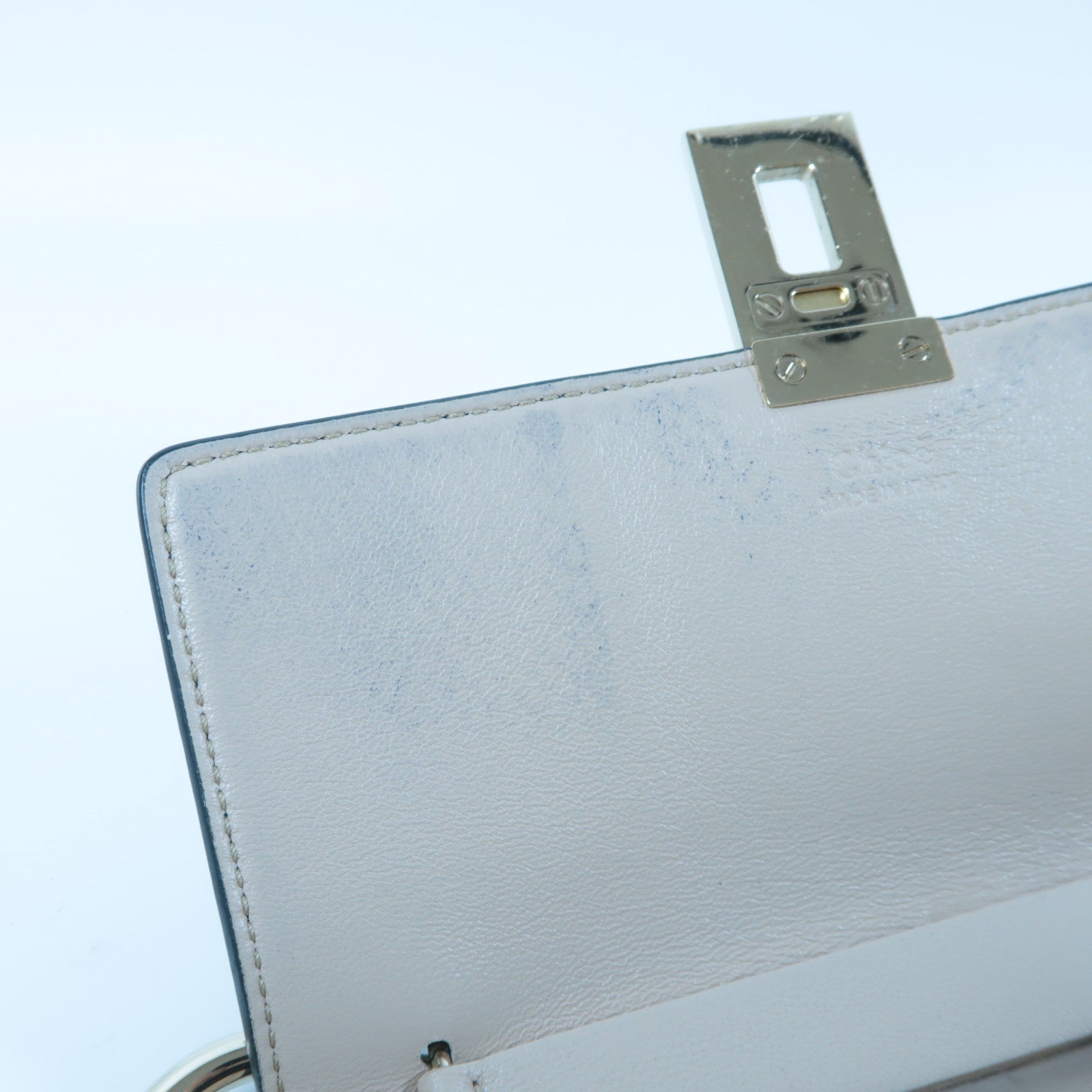 Chloe 【激減優惠】蛇皮皮革Chain Shoulder Bag金扣鏈帶肩背袋深藍色