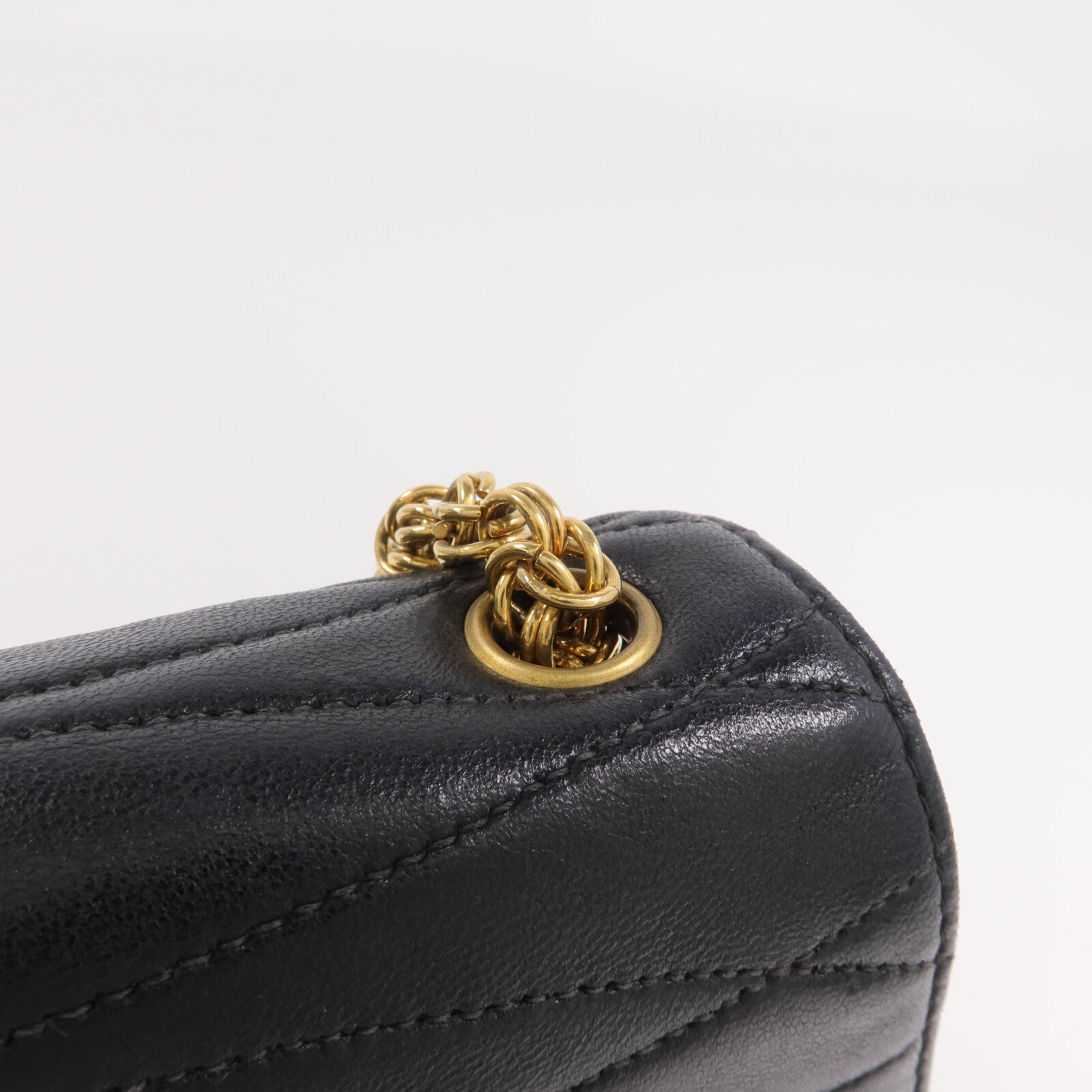 CHANEL 羊皮皮革Chain Shoulder金扣鏈帶肩背袋