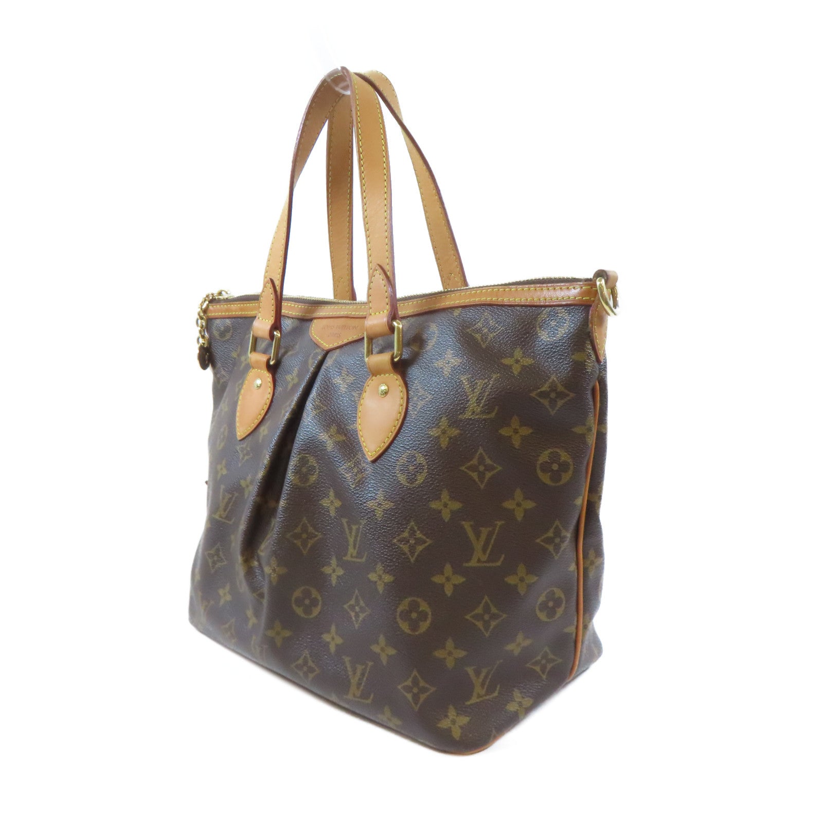 LOUIS VUITTON Monogram Palermo PM金扣手挽肩背兩用袋啡色
