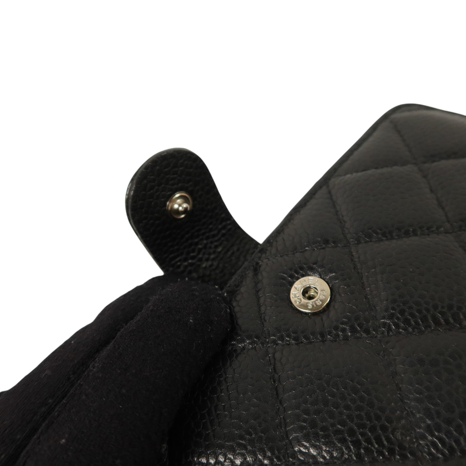 CHANEL 牛皮皮革Wallet銀扣長錢包