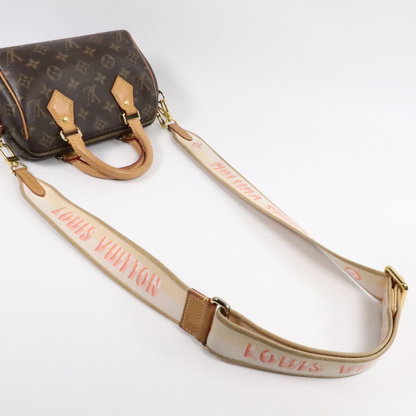 LOUIS VUITTON Monogram Speedy Bandouliere 20金扣手挽肩背兩用袋