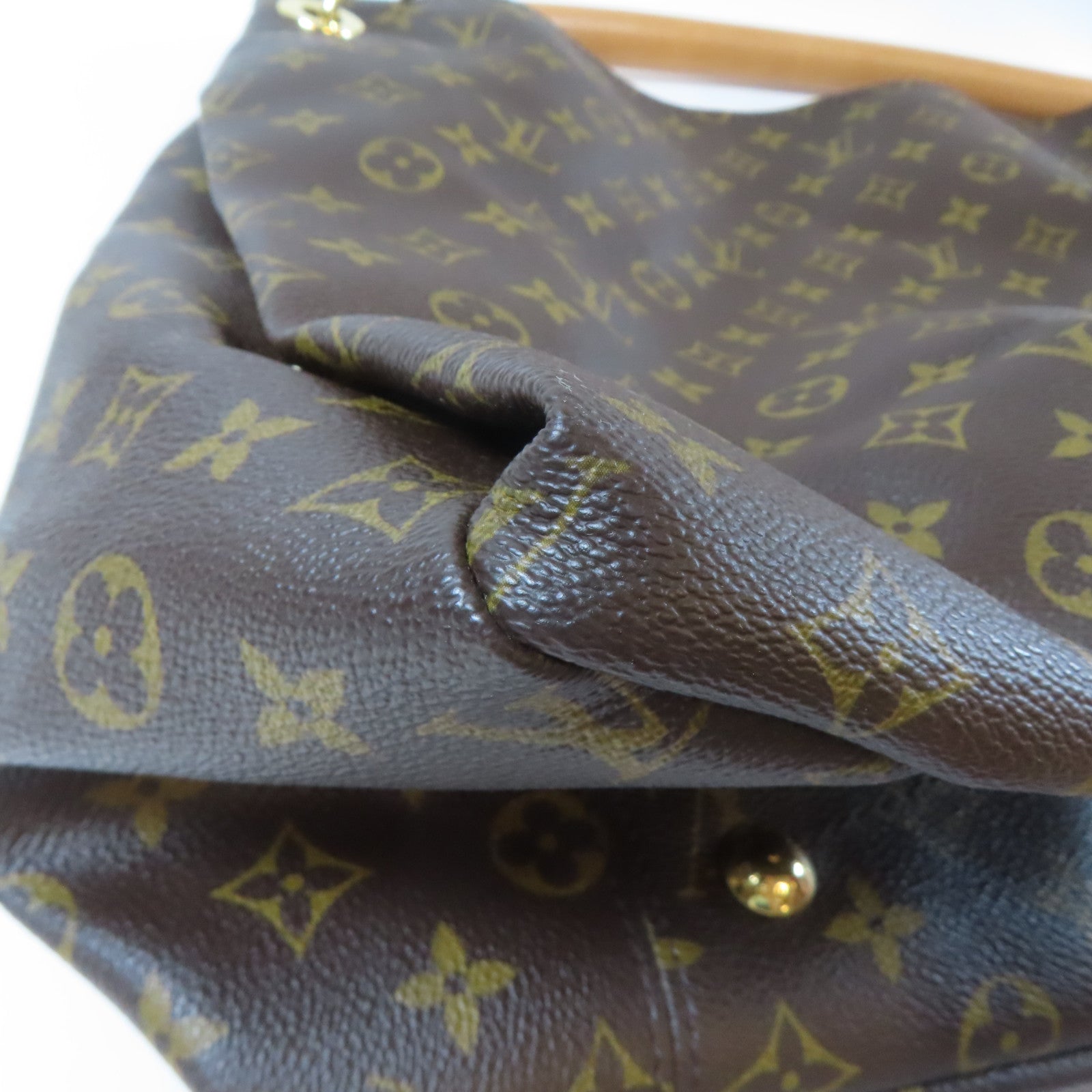 LOUIS VUITTON Monogram Artsy GM金扣肩背袋啡色