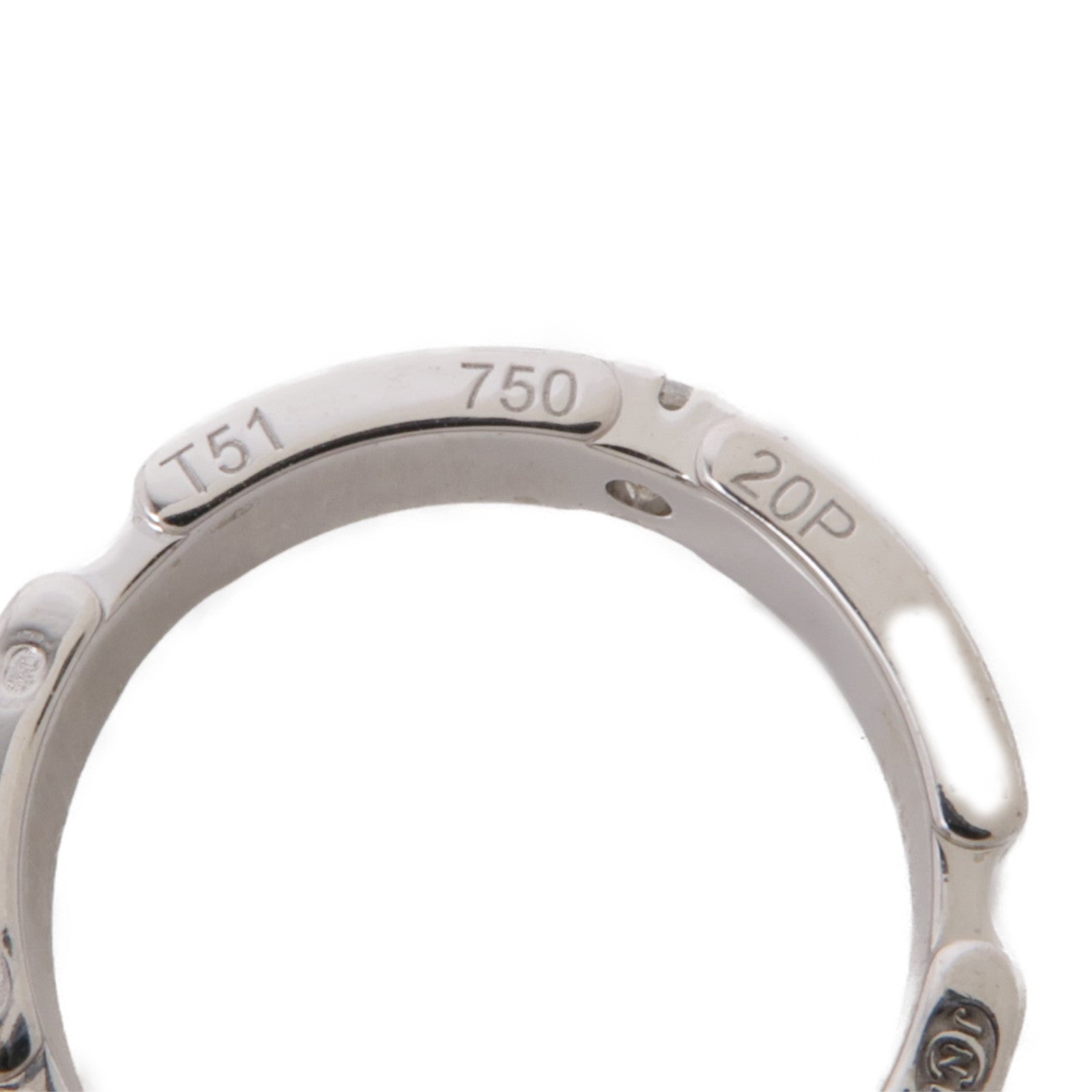 CHANEL 18K白金/陶瓷Ultra Ring戒指US＃5.5