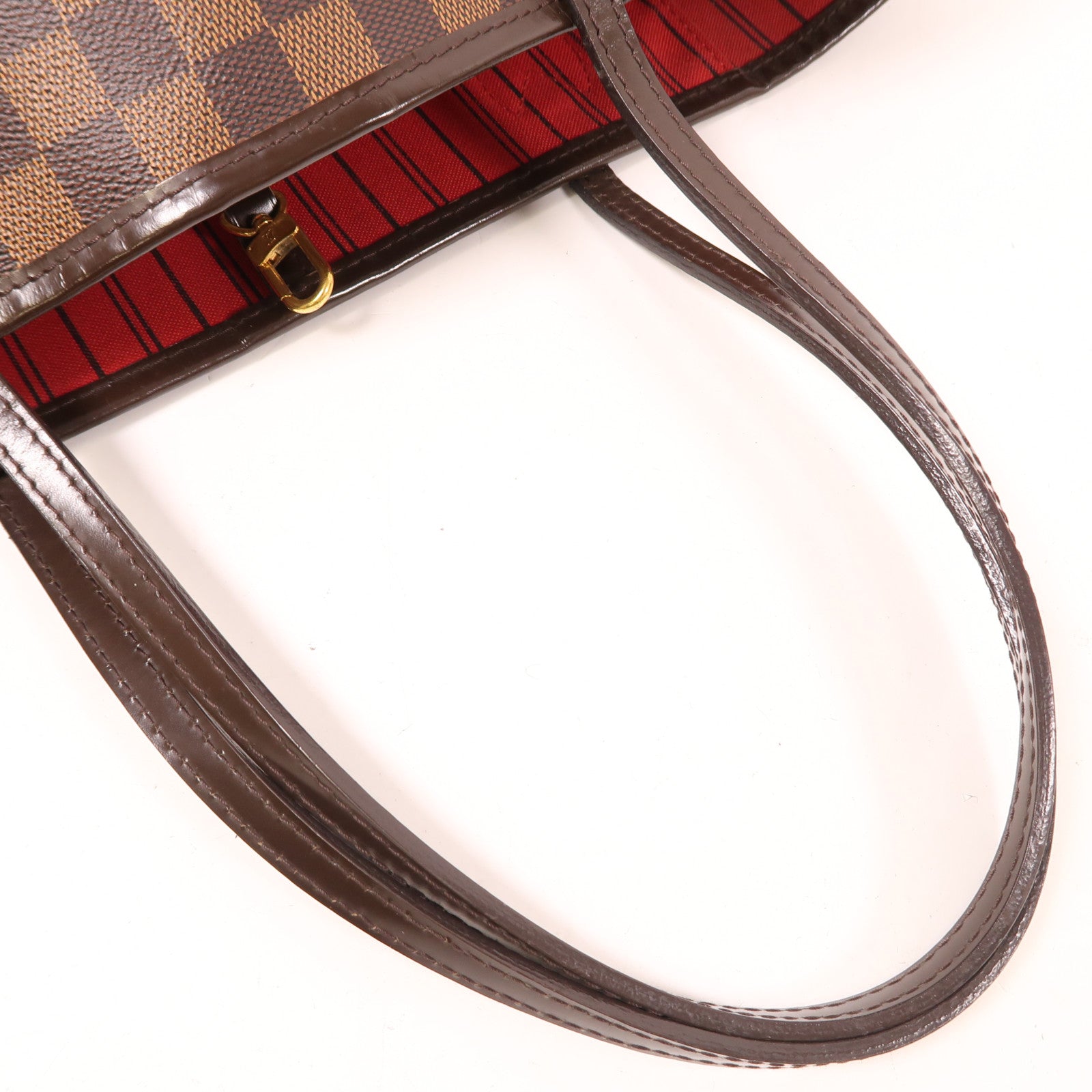 LOUIS VUITTON Damier Neverfull MM金扣手挽袋/肩背袋