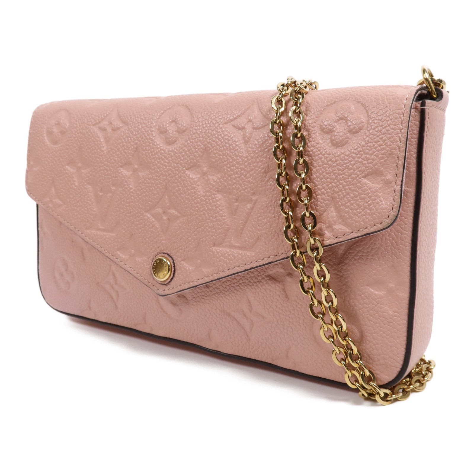 LOUIS VUITTON Epi Pochette Felissie銀扣鏈帶肩背袋
