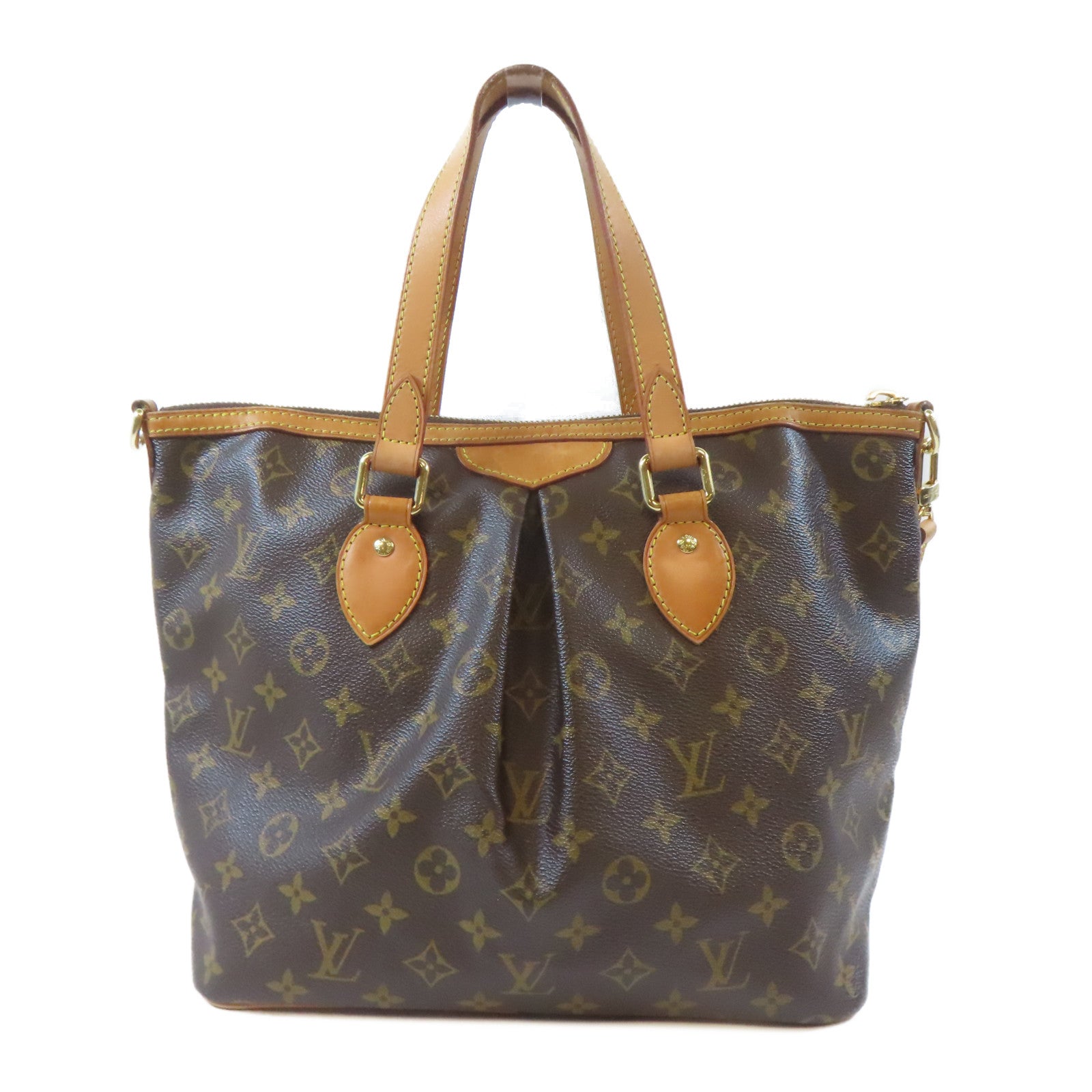 LOUIS VUITTON Monogram Palermo PM金扣手挽肩背兩用袋啡色