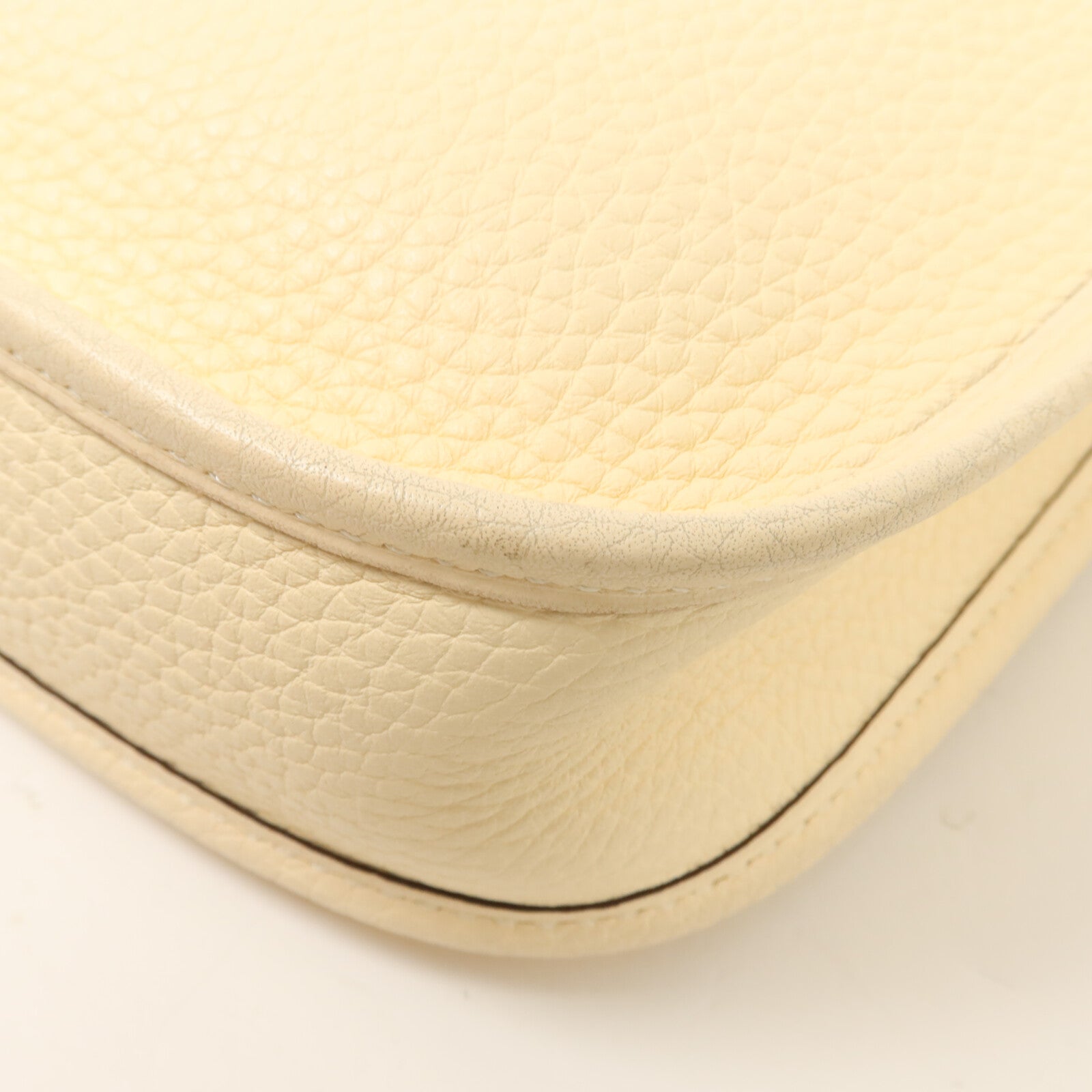 HERMES Clemence皮革Evelyne TPM肩背袋Nata/Blanc