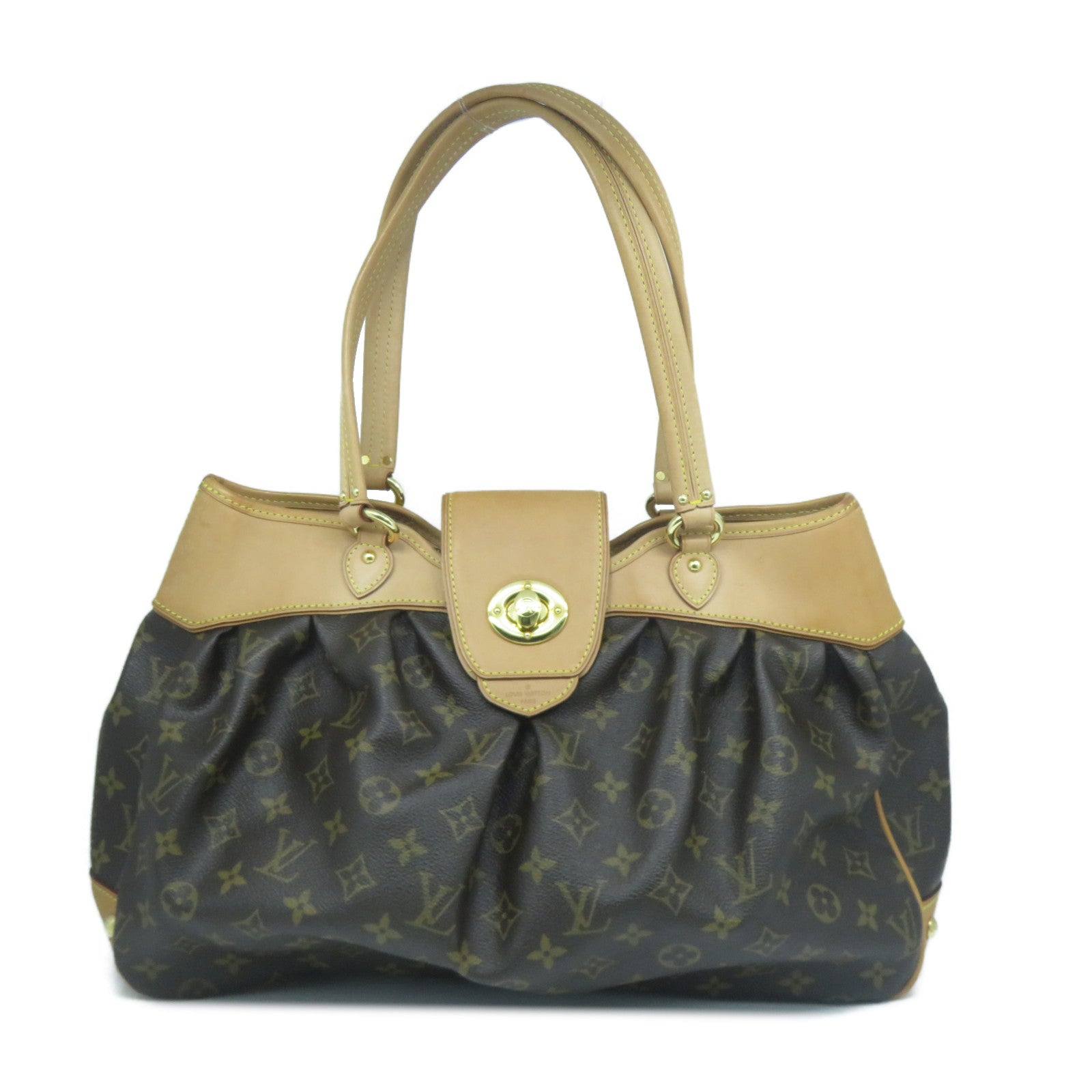 LOUIS VUITTON 【激減優惠】Monogram Boetie MM金扣手挽袋啡色