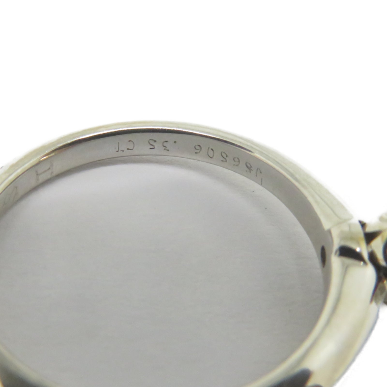 TIFFANY＆CO 950鉑金Diamond Engagement Ring 0.35ct鑽石戒指US#4.5
