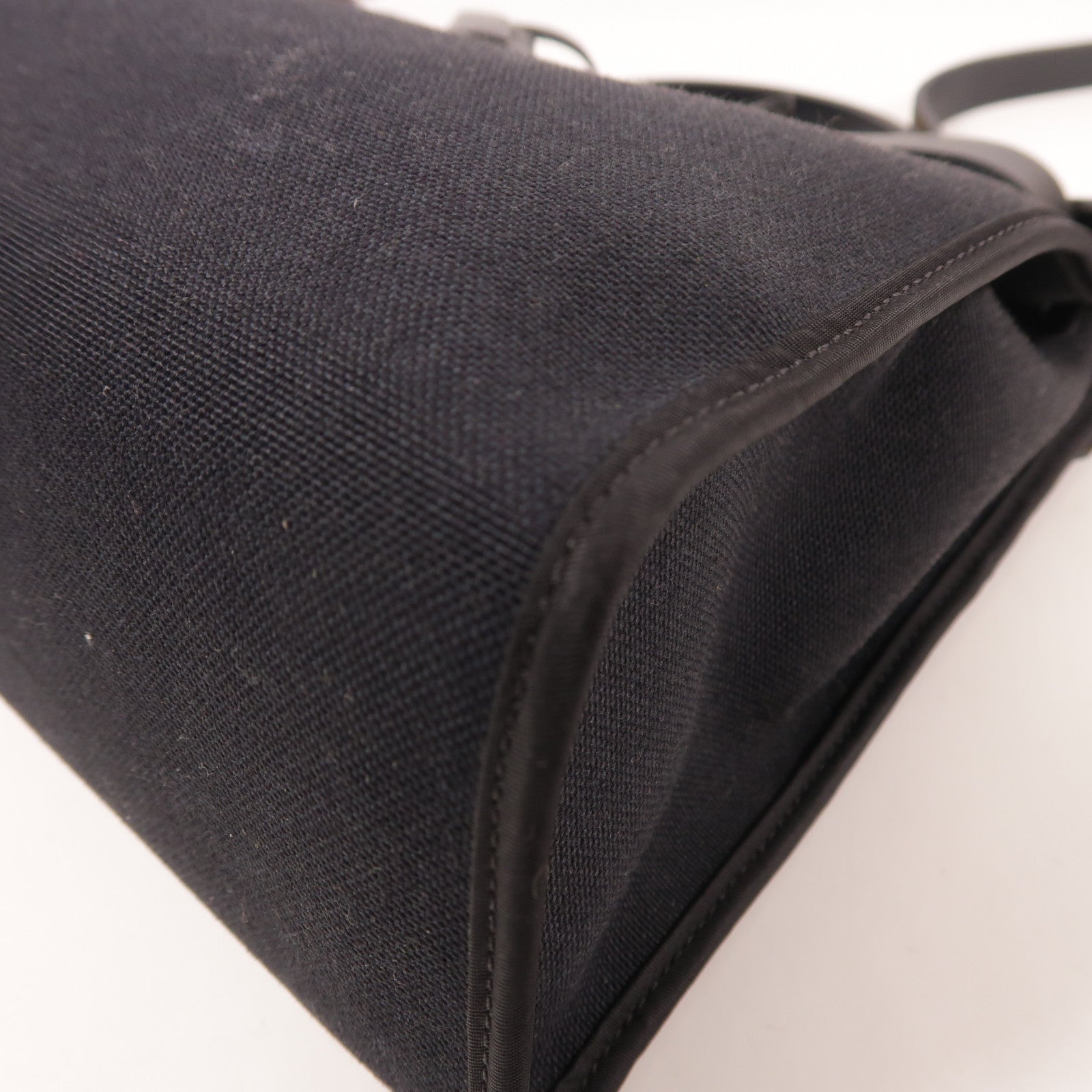 HERMES 帆布Herbag PM銀扣手挽肩背兩用袋