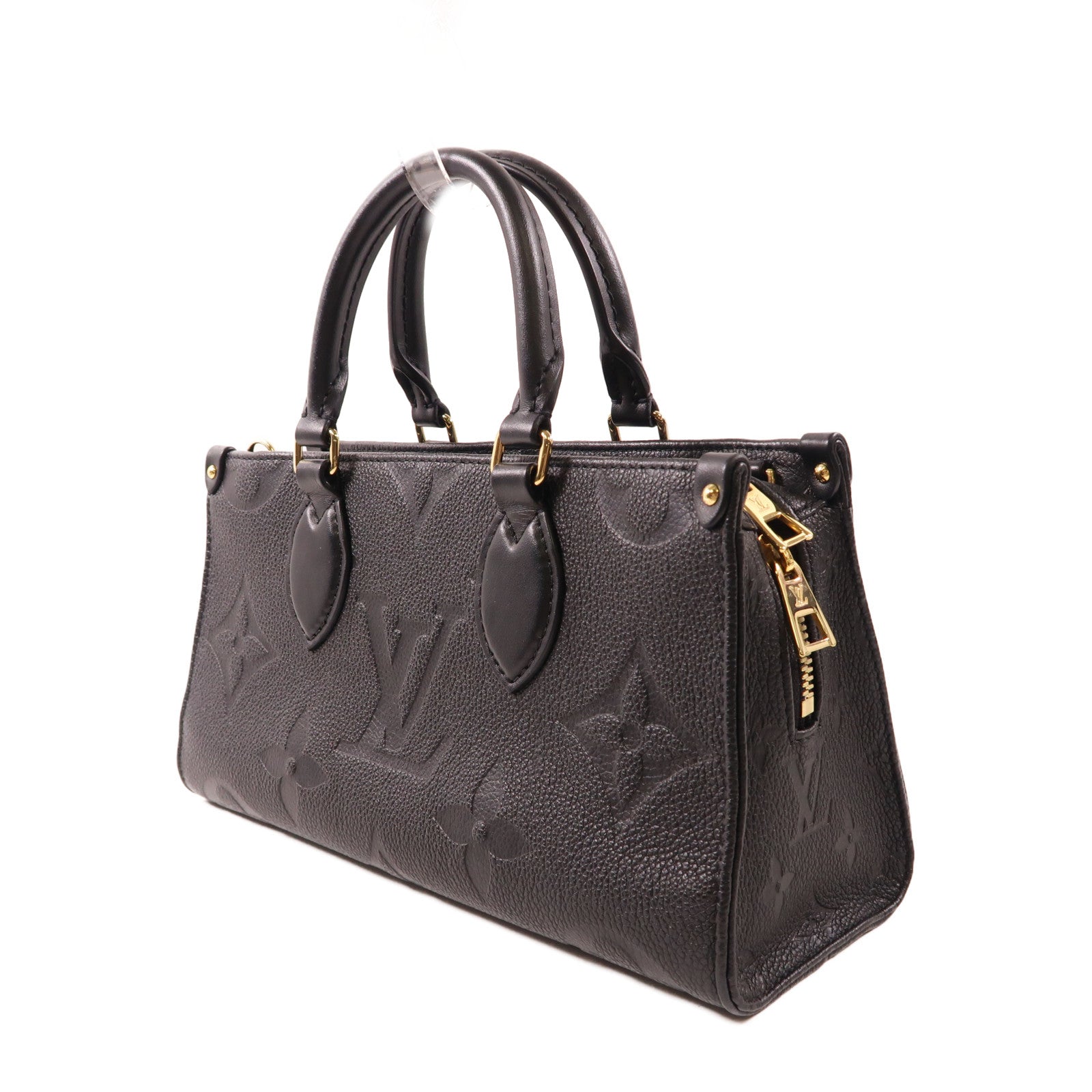 LOUIS VUITTON Monogram Empreinte OnTheGo East West金扣手挽肩背兩用袋黑色