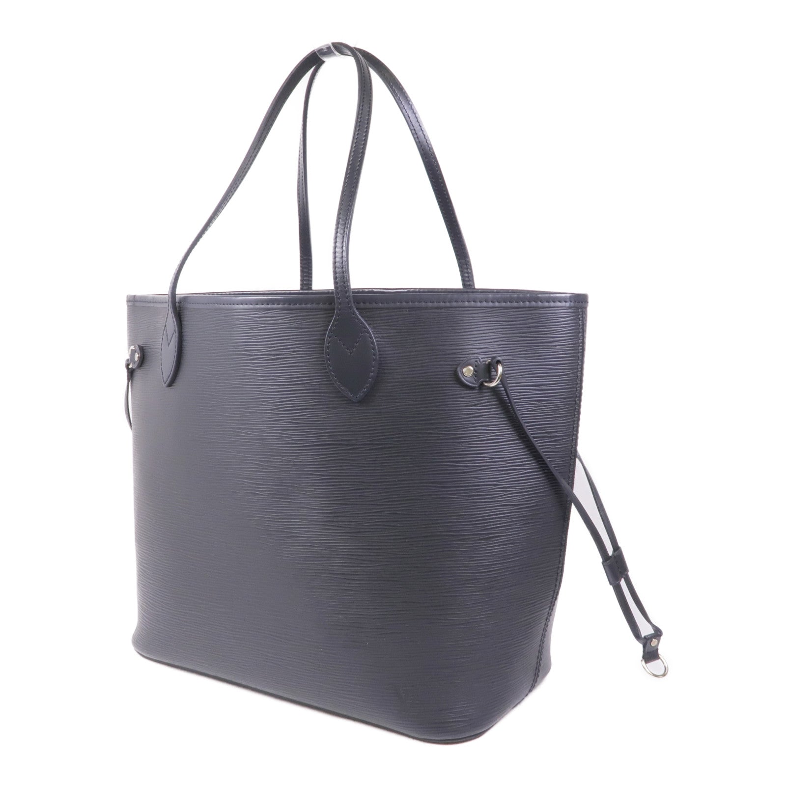 LOUIS VUITTON Epi Neverfull MM銀扣手挽袋