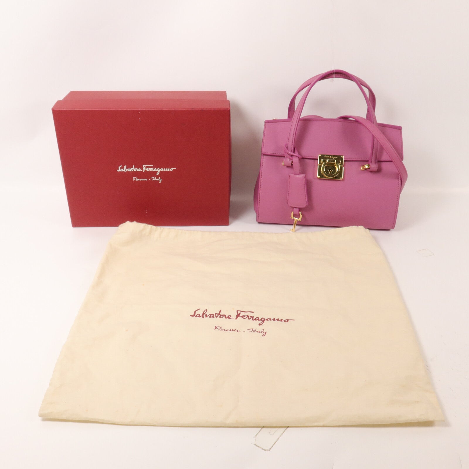 Salvatore Ferragamo 牛皮皮革Shoulder Bag手挽肩背兩用袋