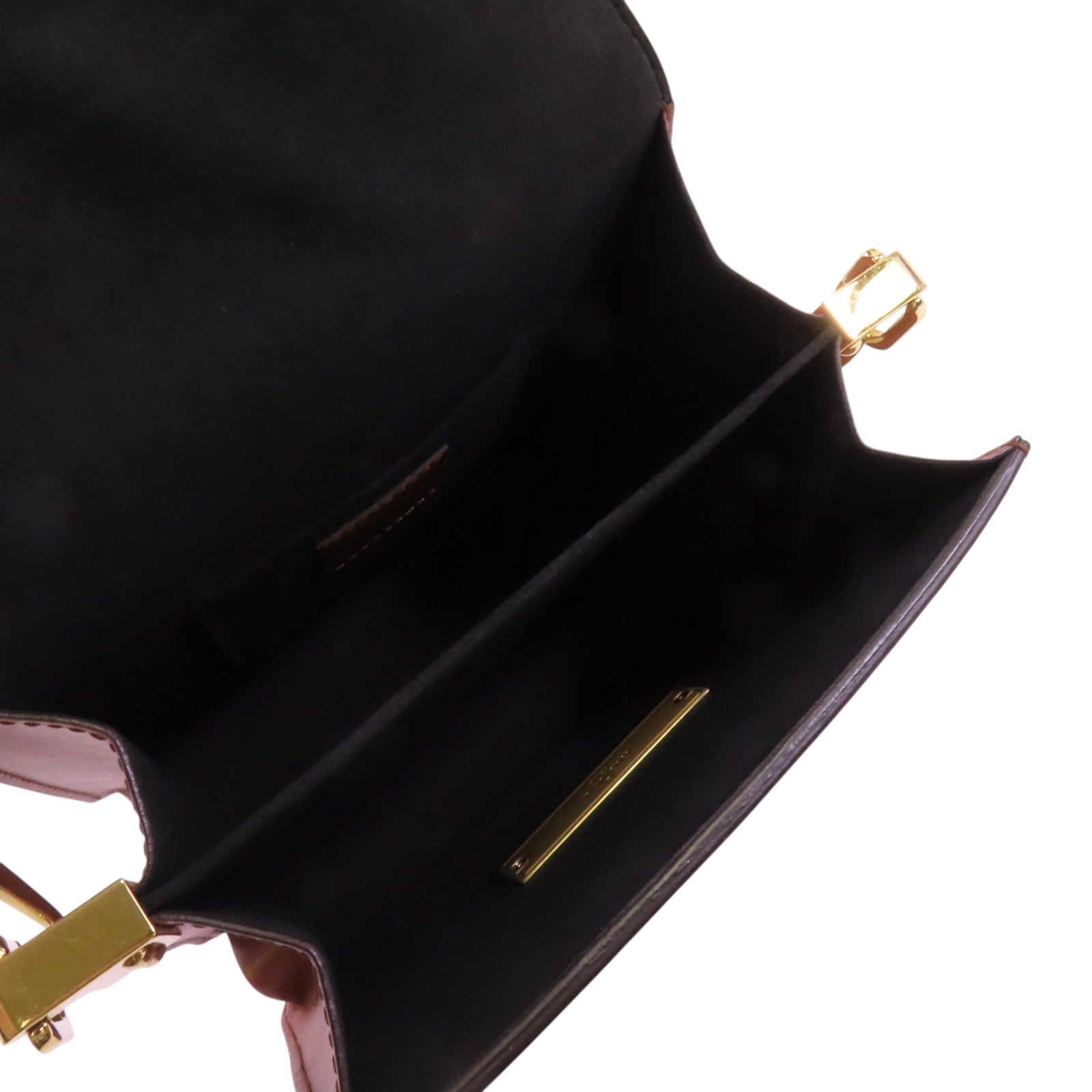 LOUIS VUITTON Monogram Reverse Mini Dauphine金扣肩背袋