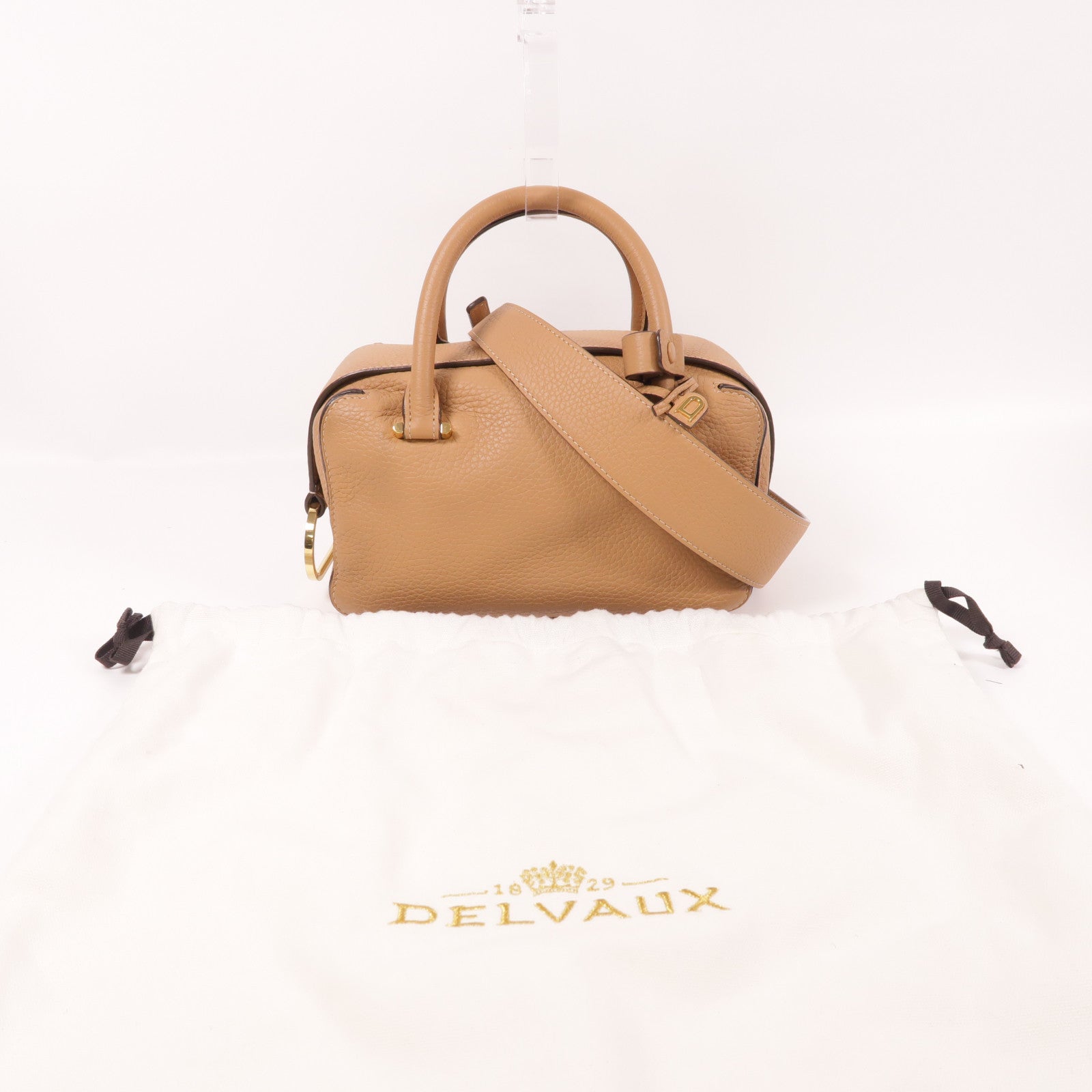 SELECTION 牛皮皮革Delvaux Cool Box Mini金扣手挽肩背兩用袋