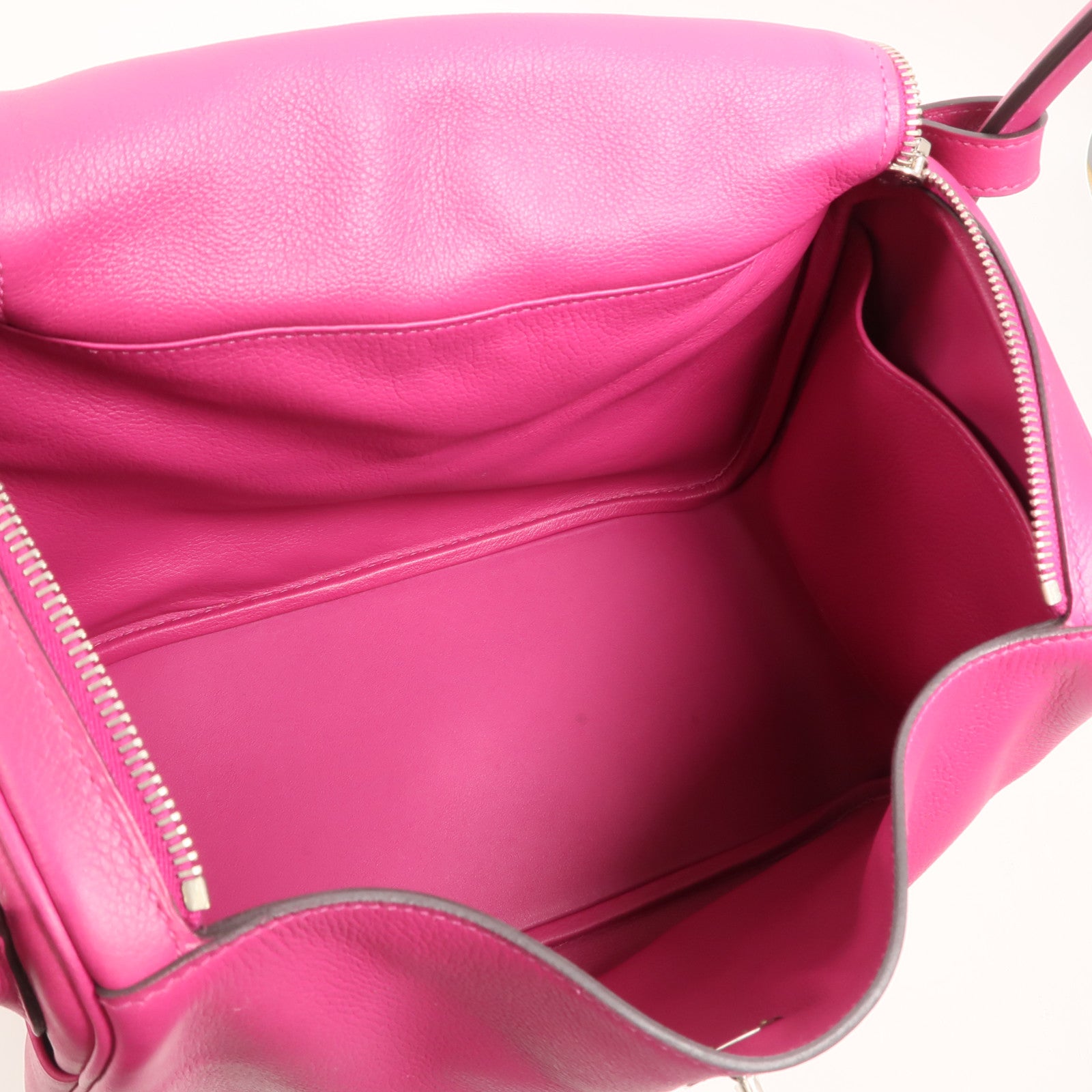 HERMES Evercolor皮革Lindy 30手挽肩背兩用袋Rose Pourpre